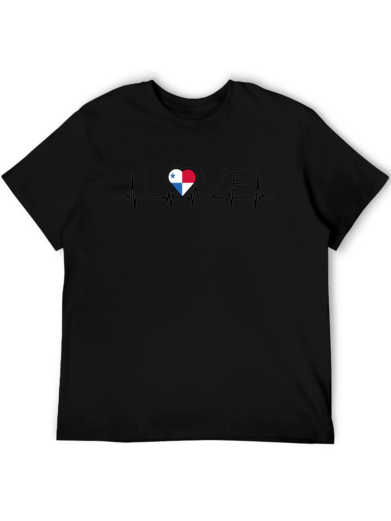 Panama Flag Heartbeat T-Shirt - Show Your Love!