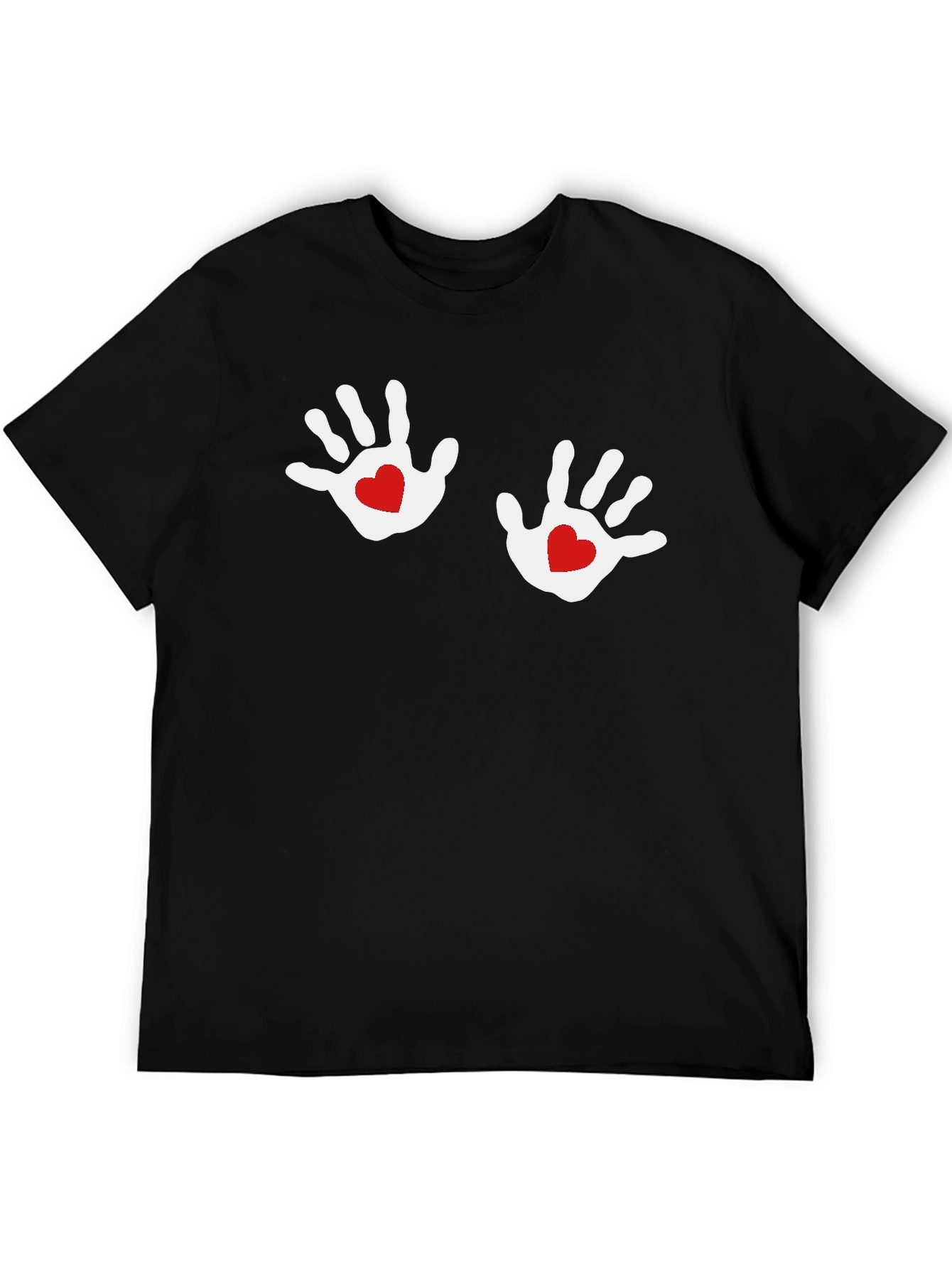 Hand Heart Graphic Tee - Black