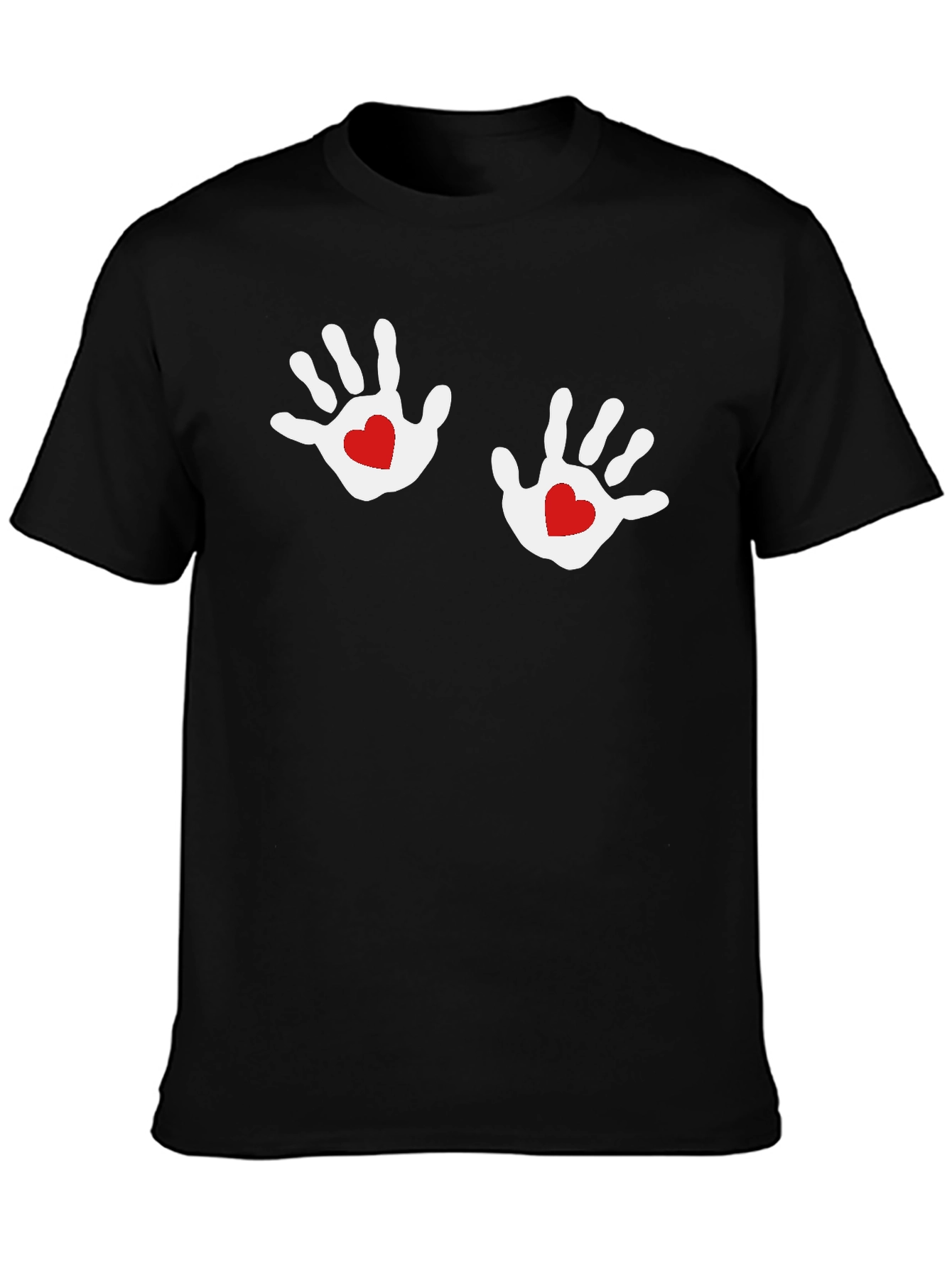 Hand Heart Graphic Tee - Black