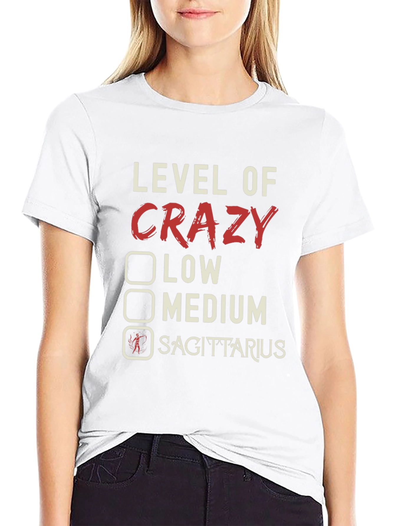 Level of Crazy Sagittarius Zodiac T-Shirt