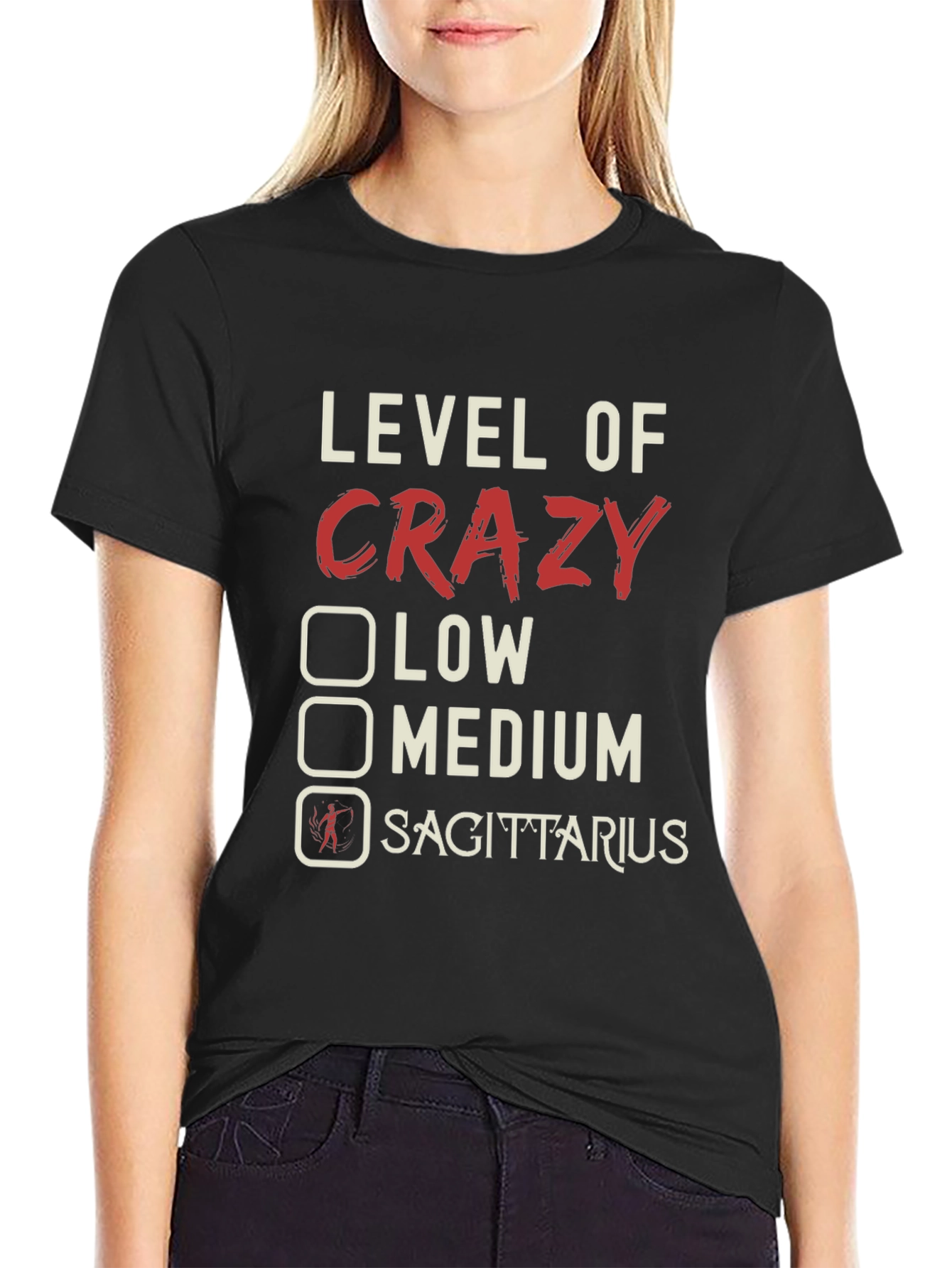 Level of Crazy Sagittarius Zodiac T-Shirt