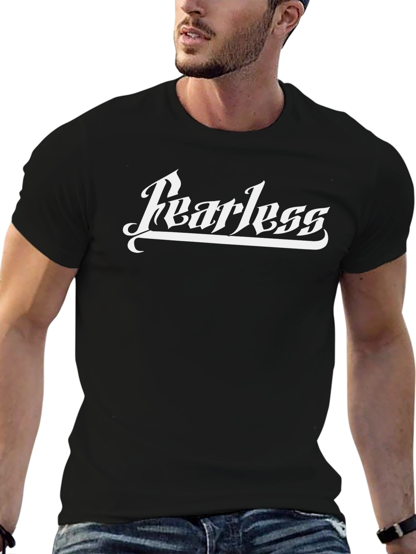Fearless Graphic Tee - Black Cotton Comfort