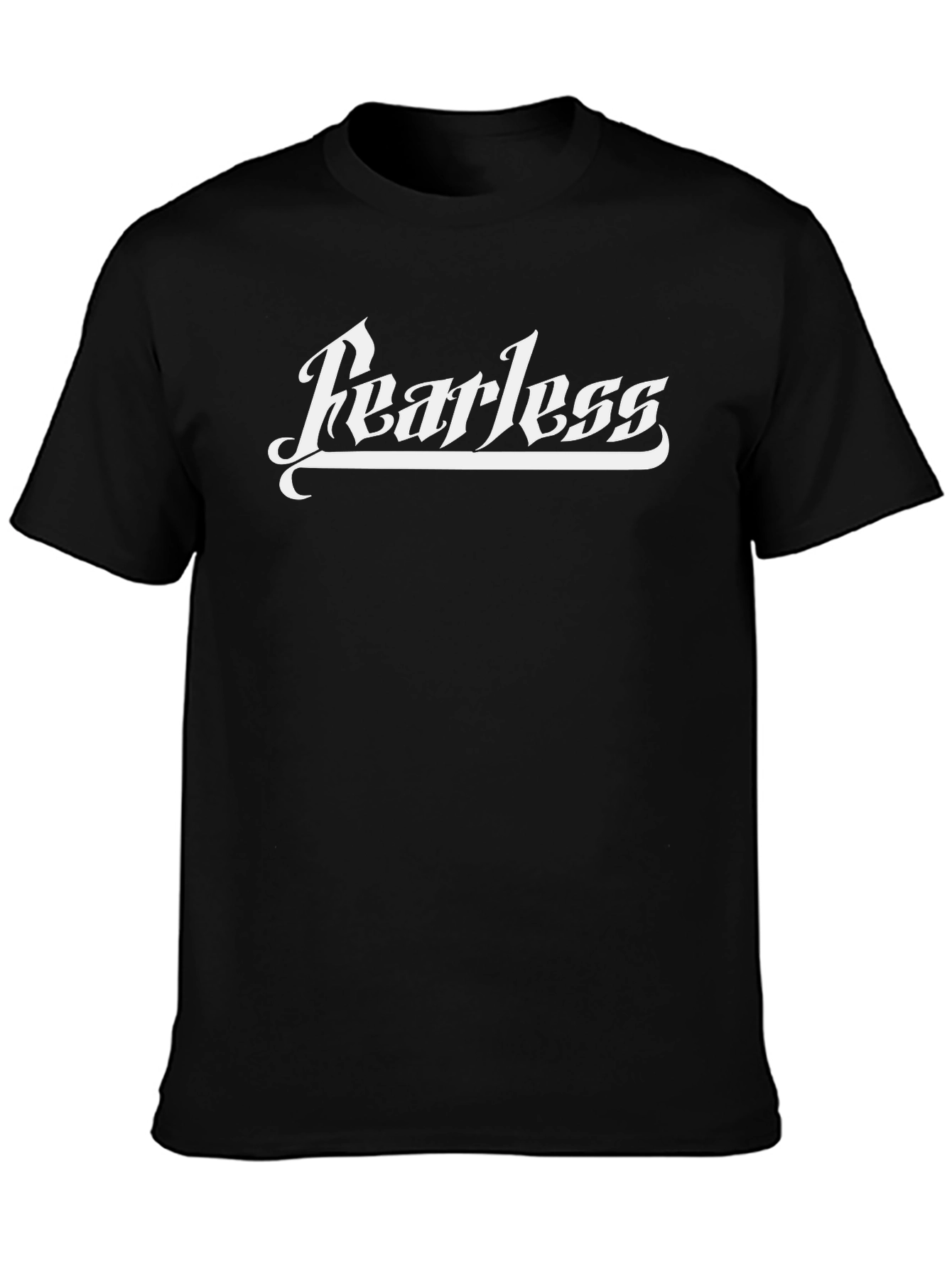 Fearless Graphic Tee - Black Cotton Comfort