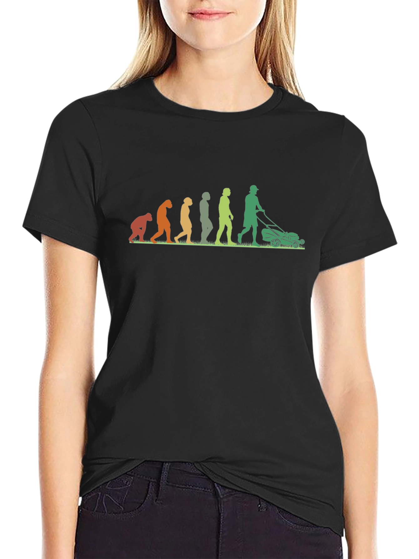 Evolution of Lawn Care Black T-Shirt