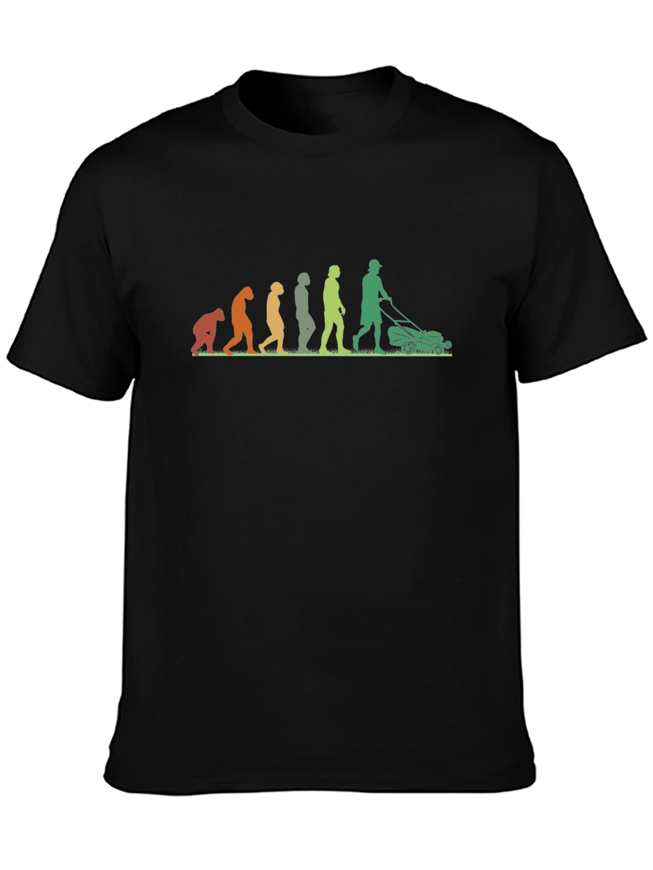Evolution of Lawn Care Black T-Shirt