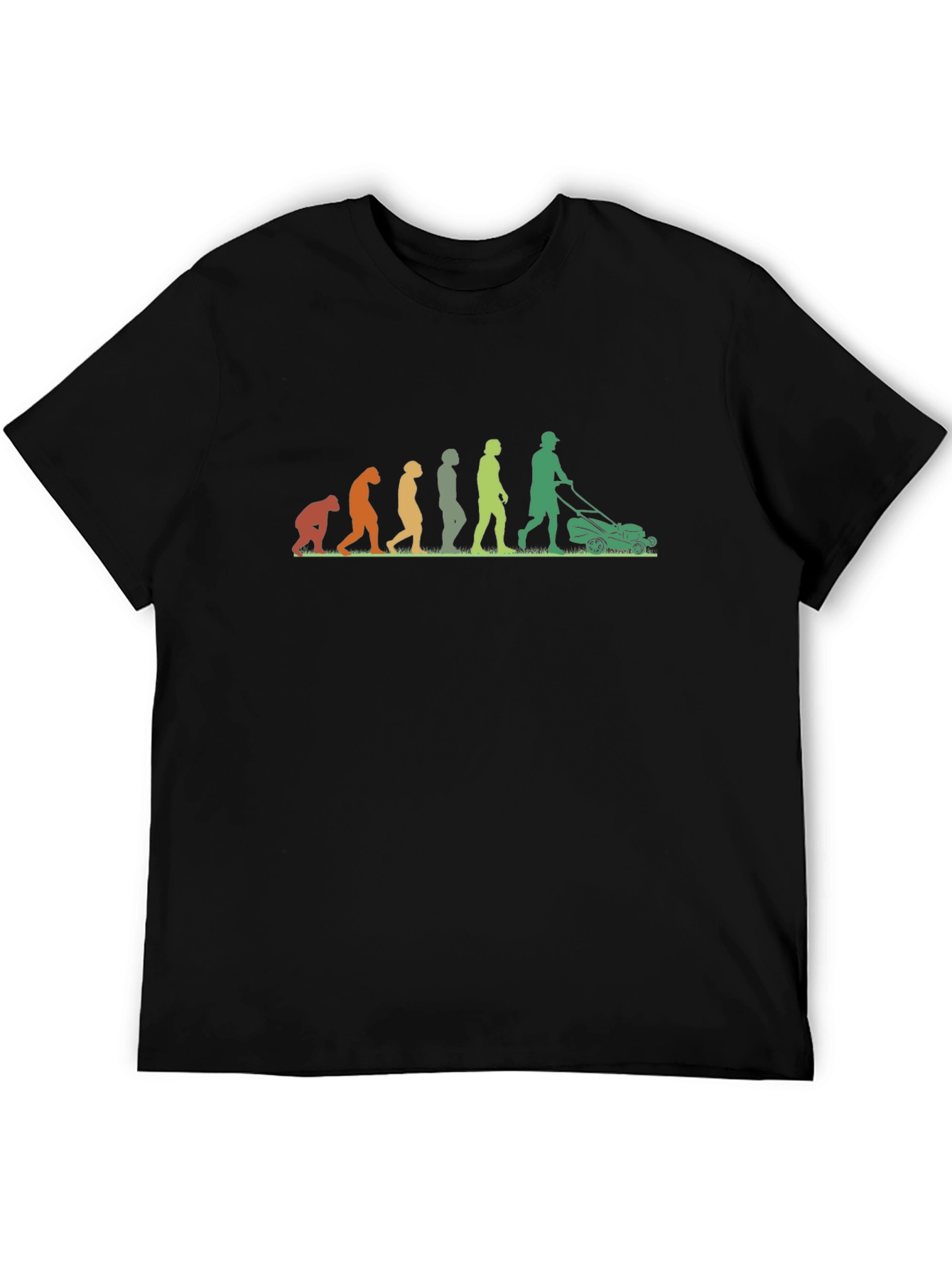 Evolution of Lawn Care Black T-Shirt