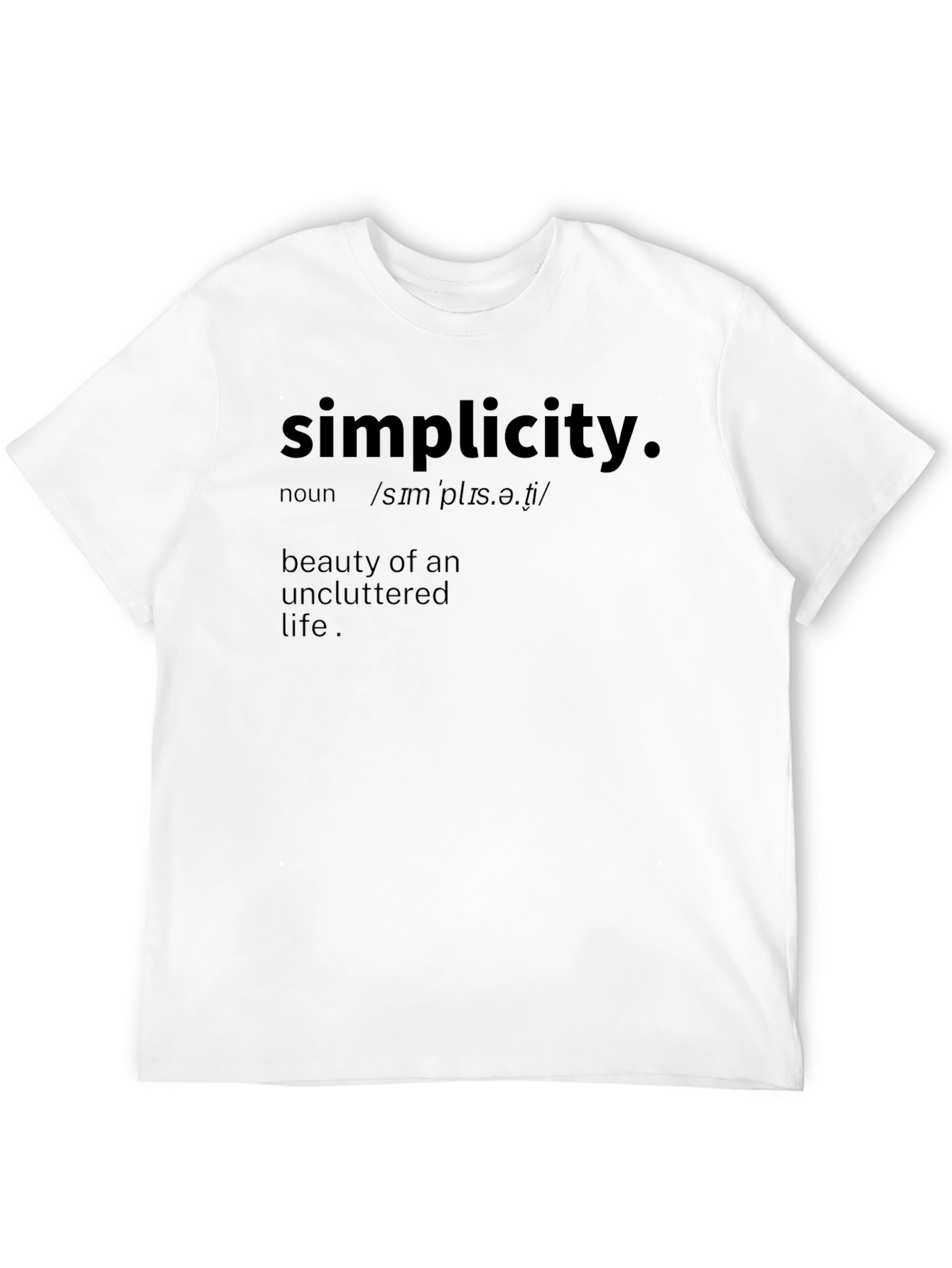 Simplicity Definition Black T-Shirt