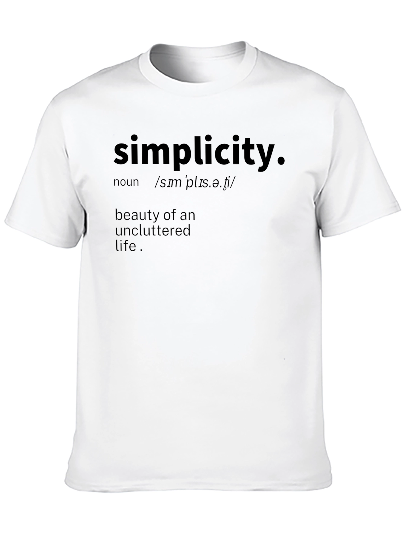 Simplicity Definition Black T-Shirt