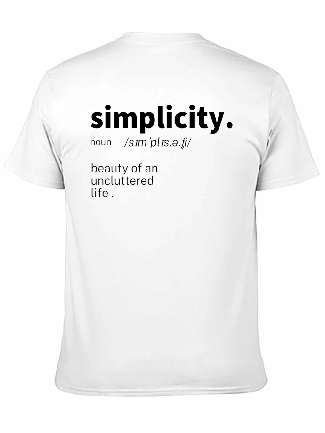 Simplicity Definition Black T-Shirt