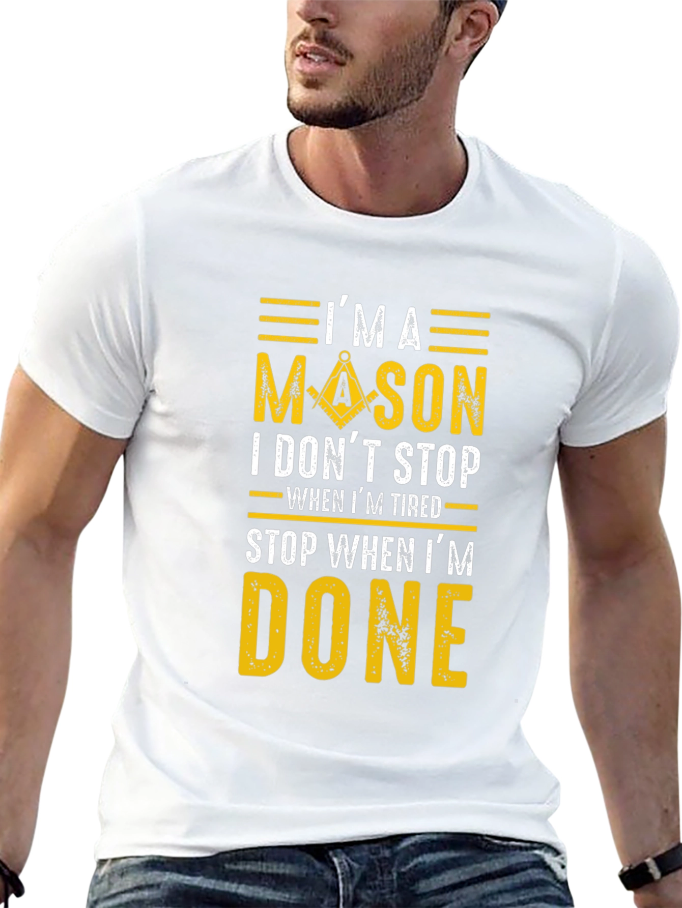 Im A Mason Graphic Tee - Black Cotton Blend