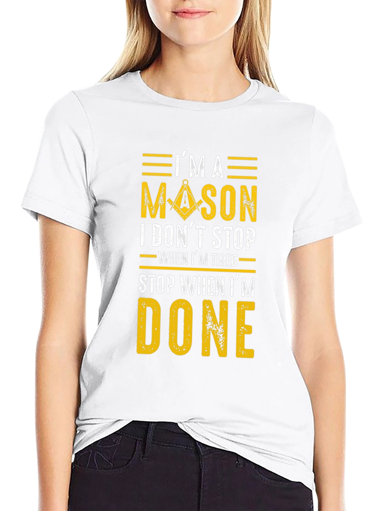 Im A Mason Graphic Tee - Black Cotton Blend