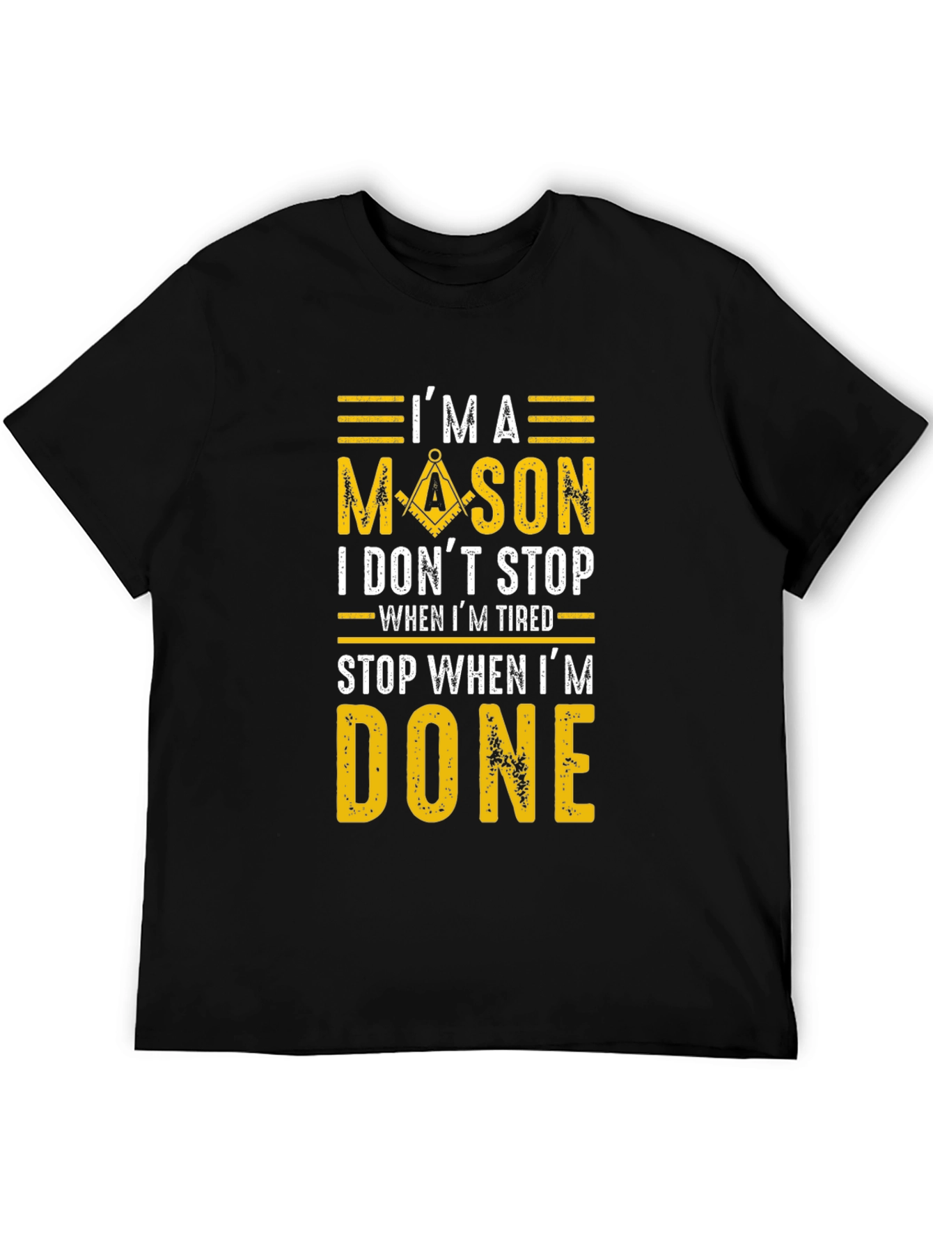 Im A Mason Graphic Tee - Black Cotton Blend