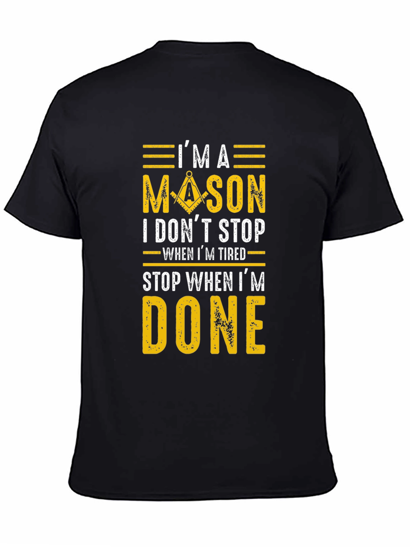 Im A Mason Graphic Tee - Black Cotton Blend