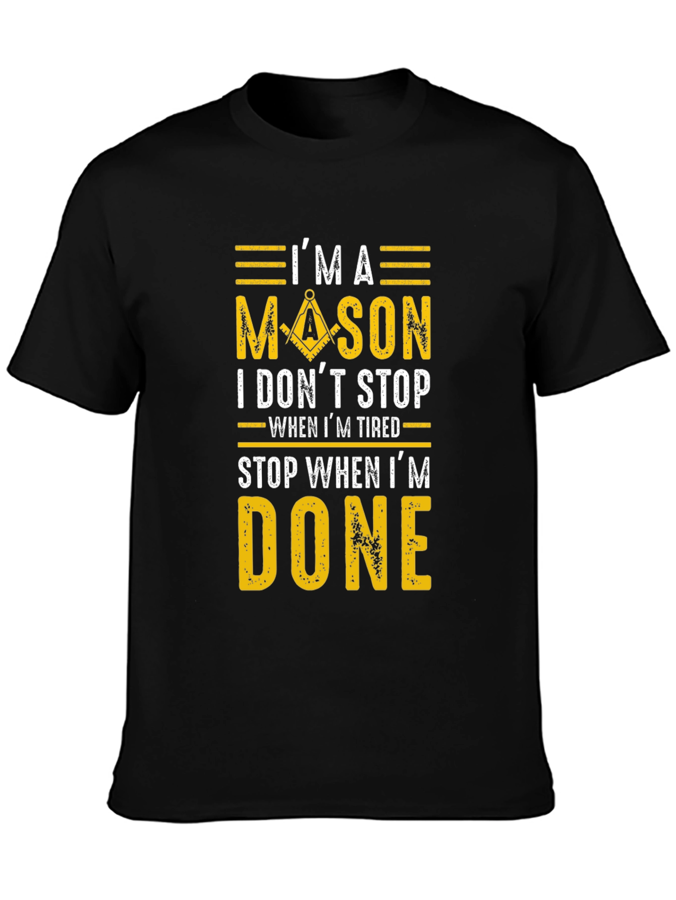 Im A Mason Graphic Tee - Black Cotton Blend
