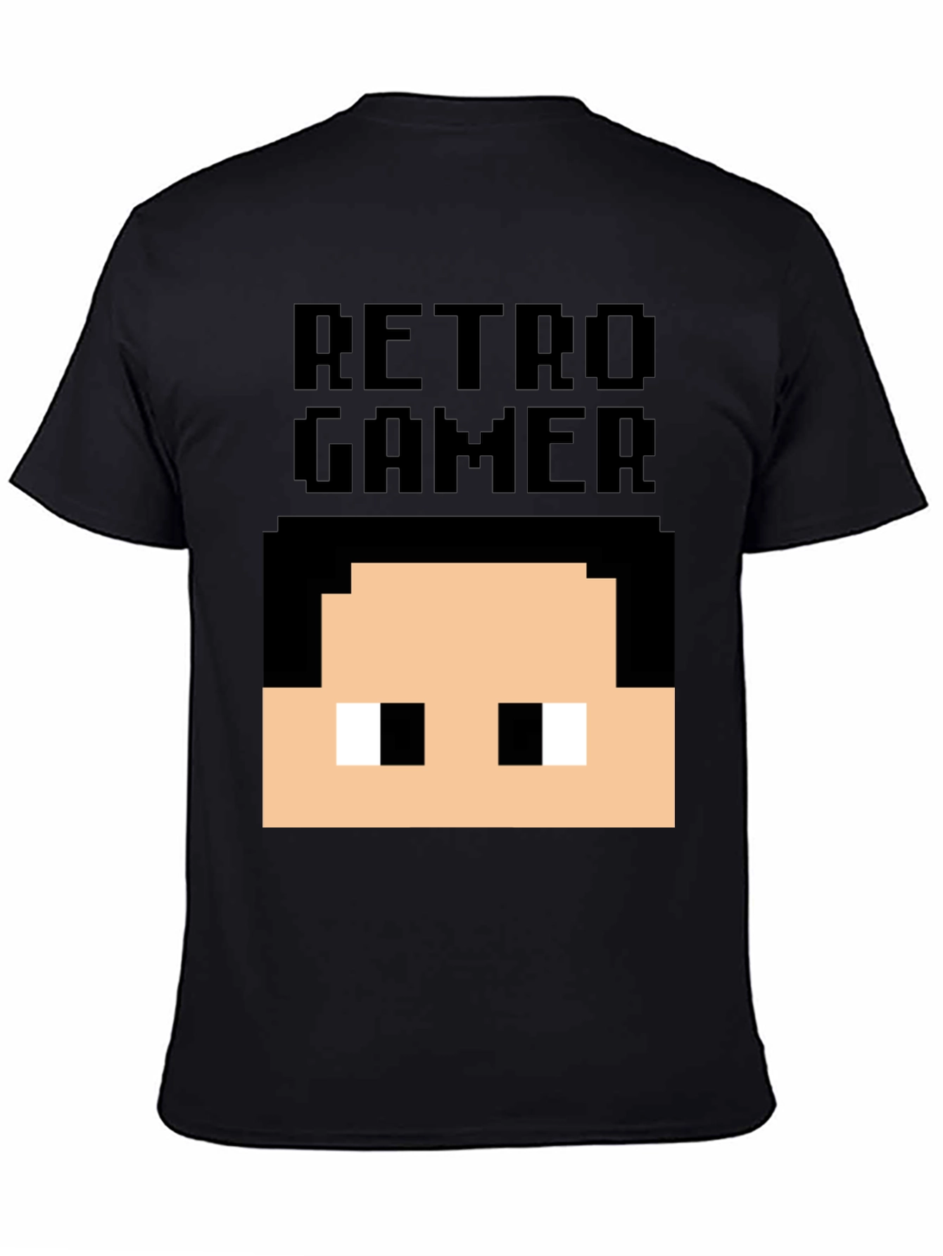 Retro Gamer Pixel Art T-Shirt - Black