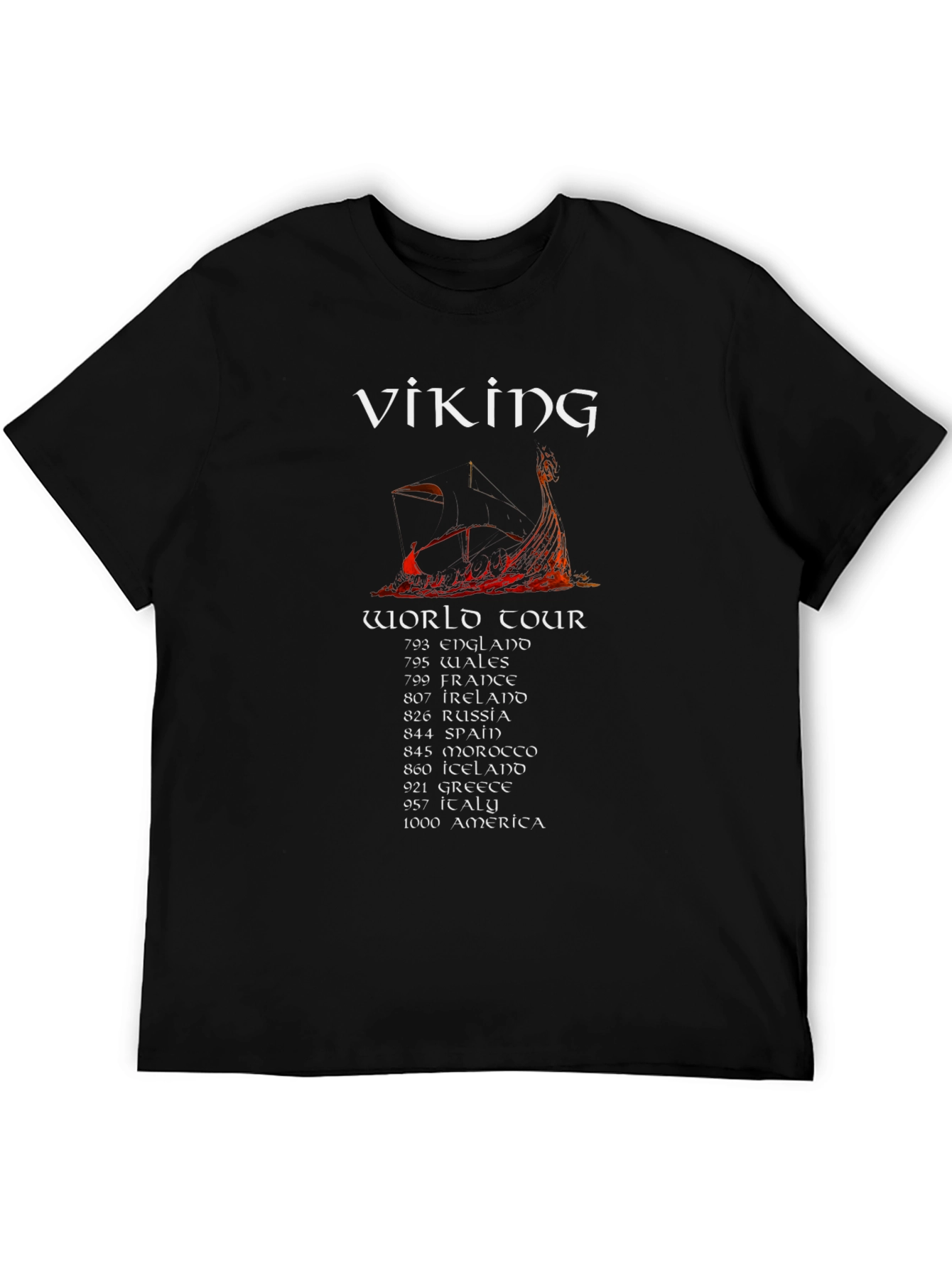Viking World Tour Black T-Shirt