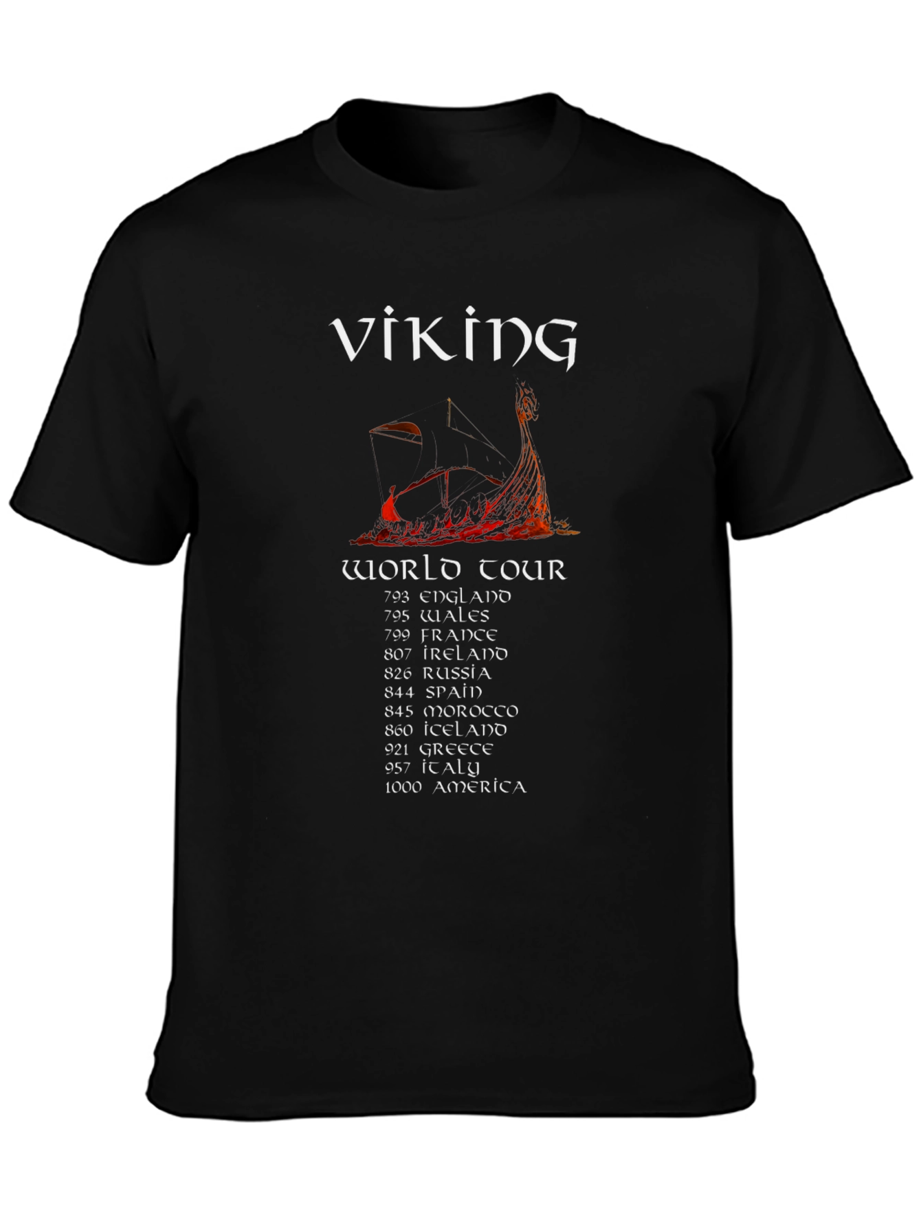 Viking World Tour Black T-Shirt
