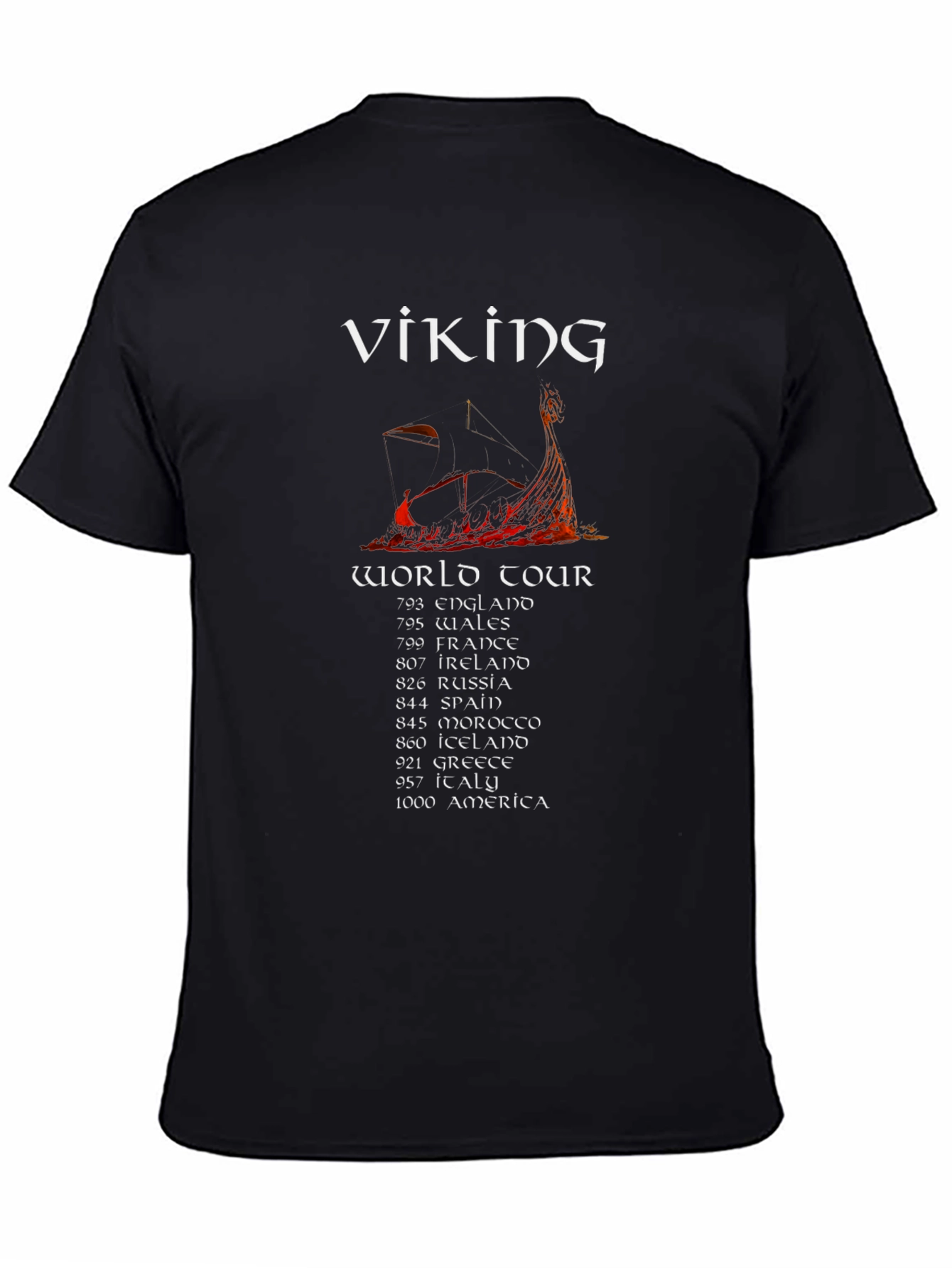Viking World Tour Black T-Shirt