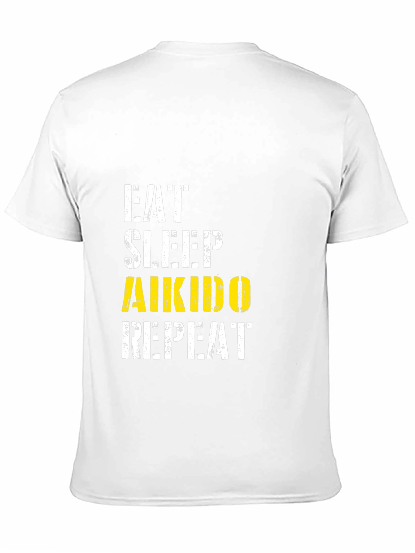 Eat Sleep Aikido Repeat Black T-Shirt