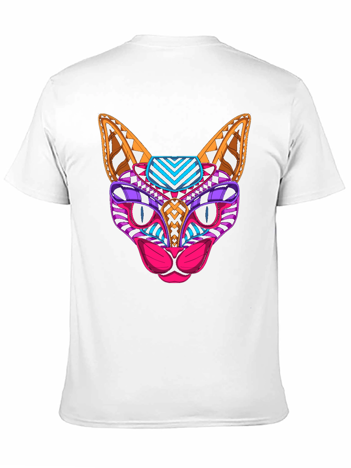 Abstract Cat T-Shirt - Unique Graphic Tee
