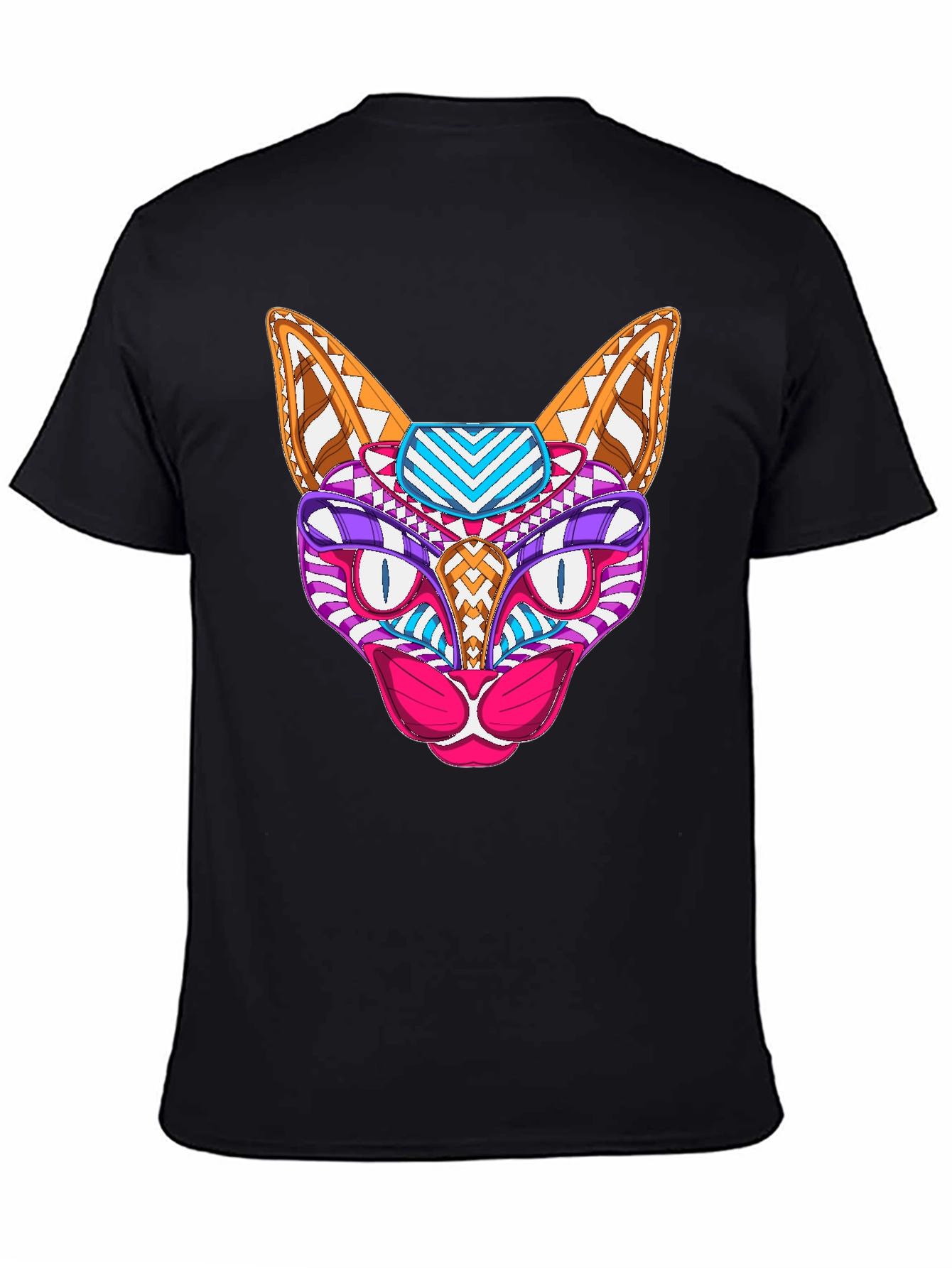 Abstract Cat T-Shirt - Unique Graphic Tee