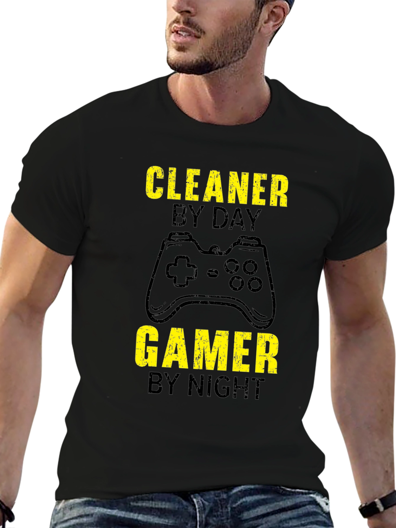 Cleaner by Day Gamer by Night Graphic Tee