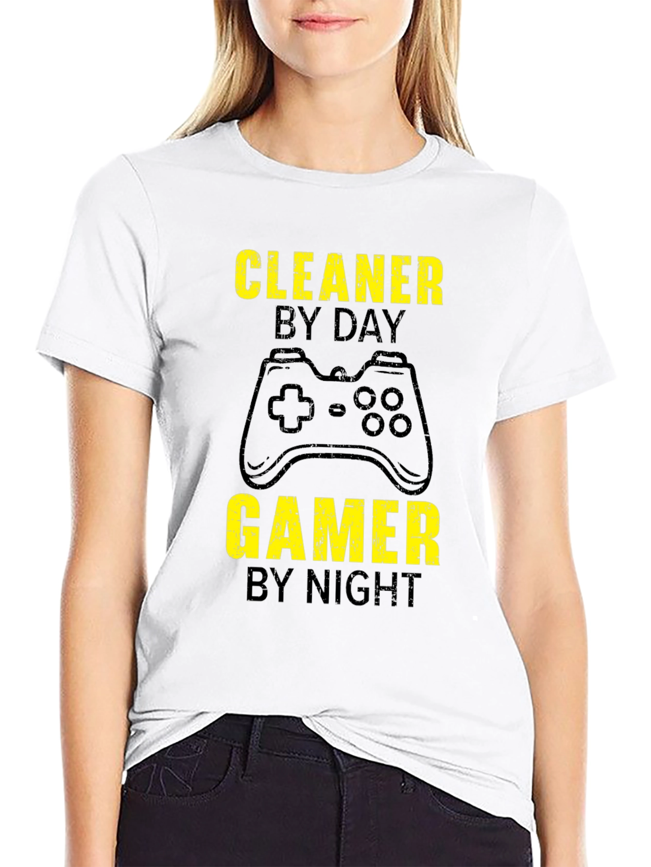 Cleaner by Day Gamer by Night Graphic Tee