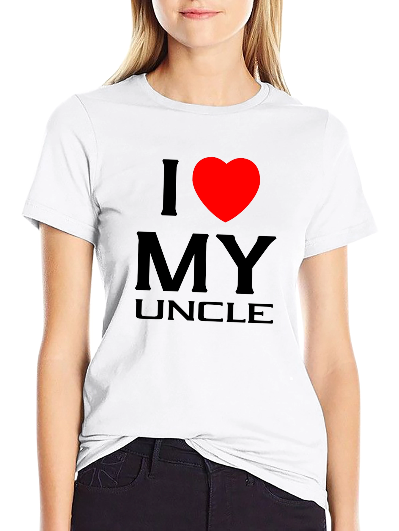 I Love My Uncle T-Shirt - Black Cotton Tee