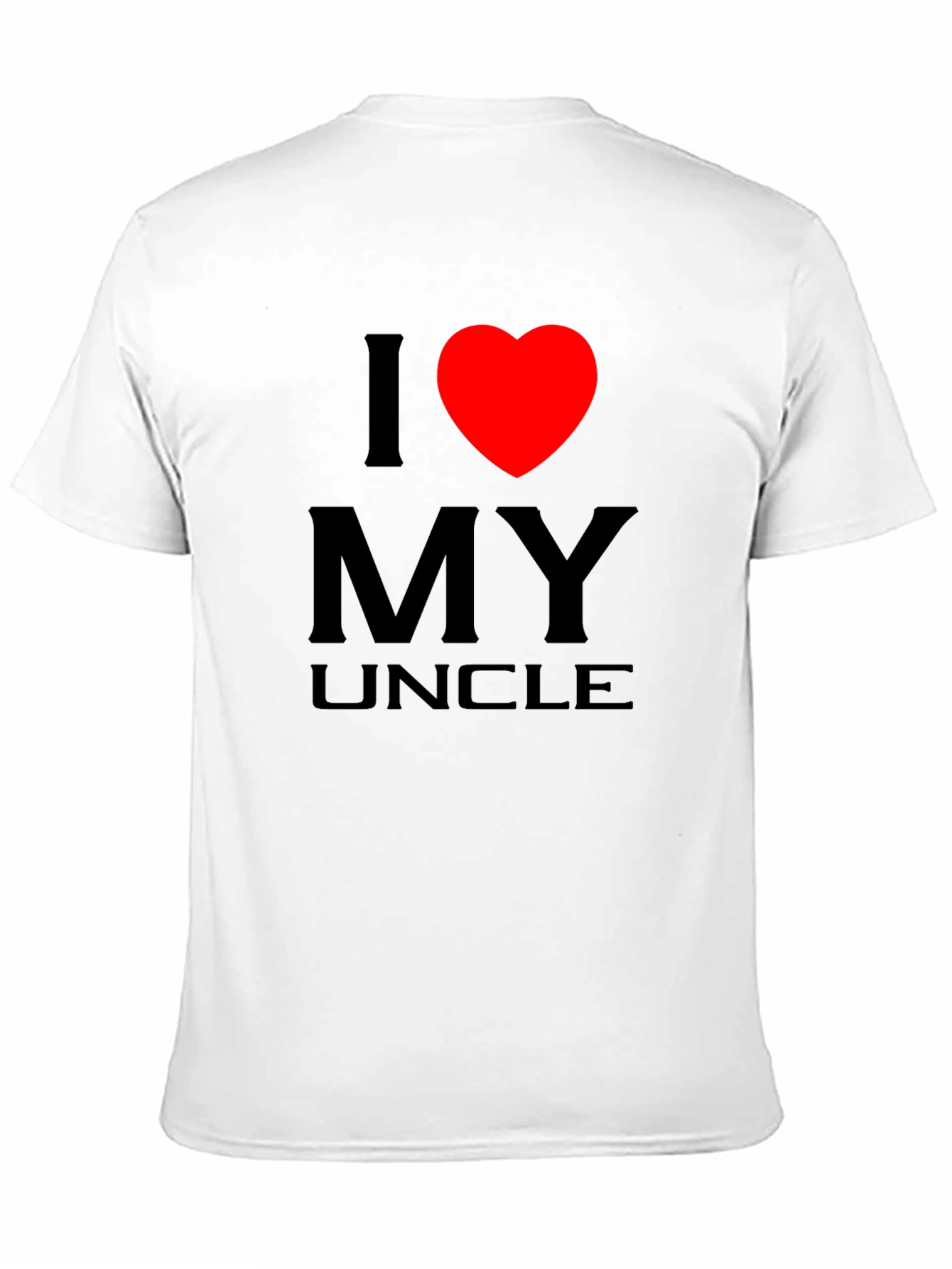 I Love My Uncle T-Shirt - Black Cotton Tee