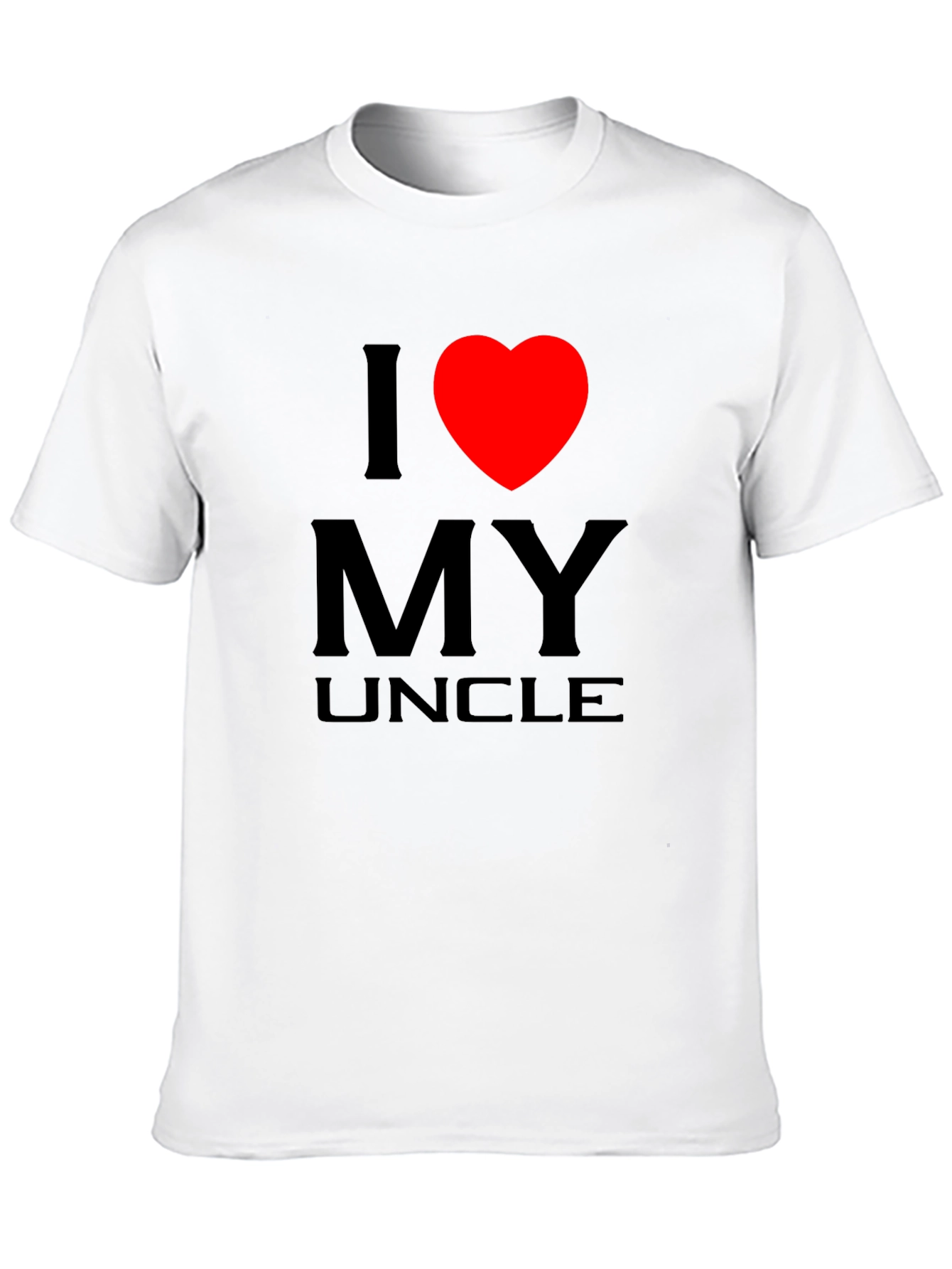 I Love My Uncle T-Shirt - Black Cotton Tee