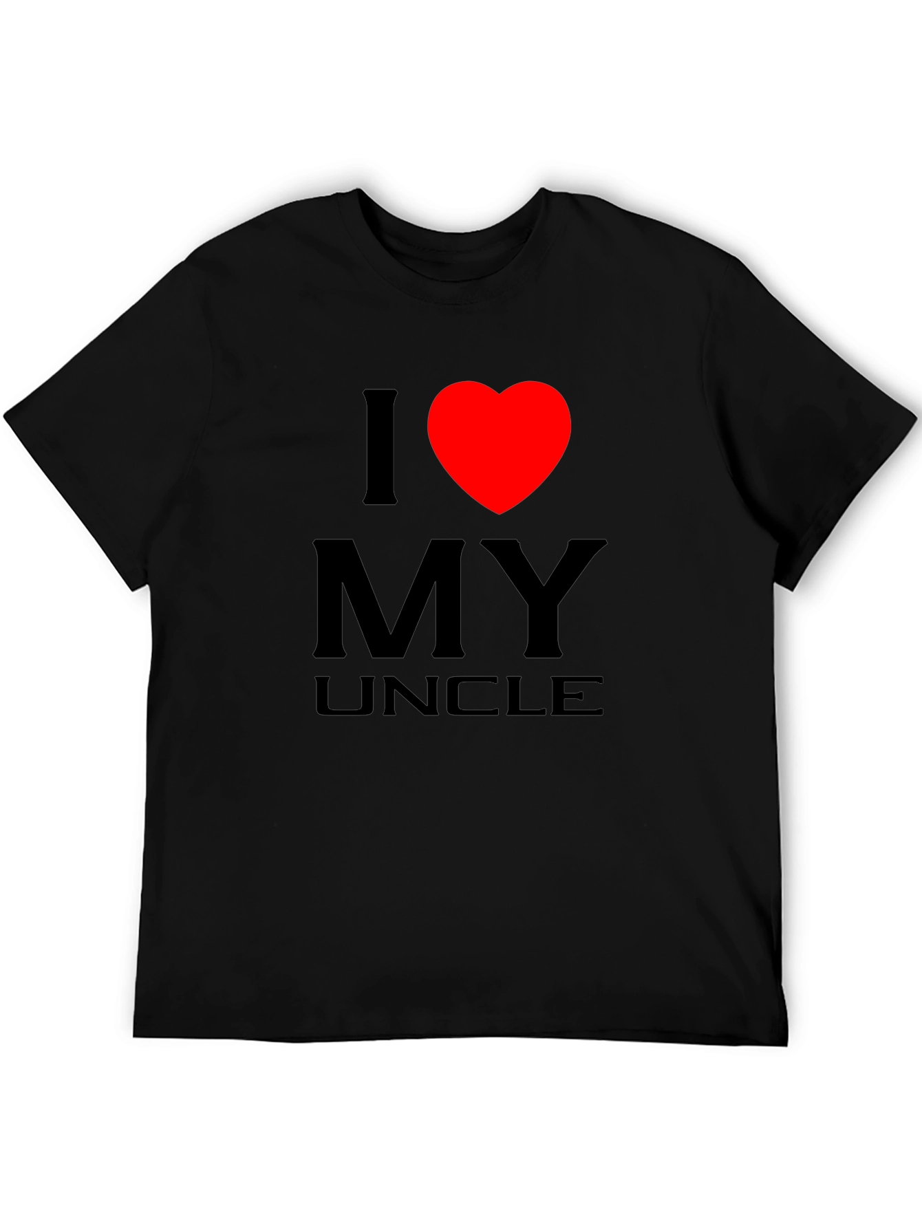 I Love My Uncle T-Shirt - Black Cotton Tee