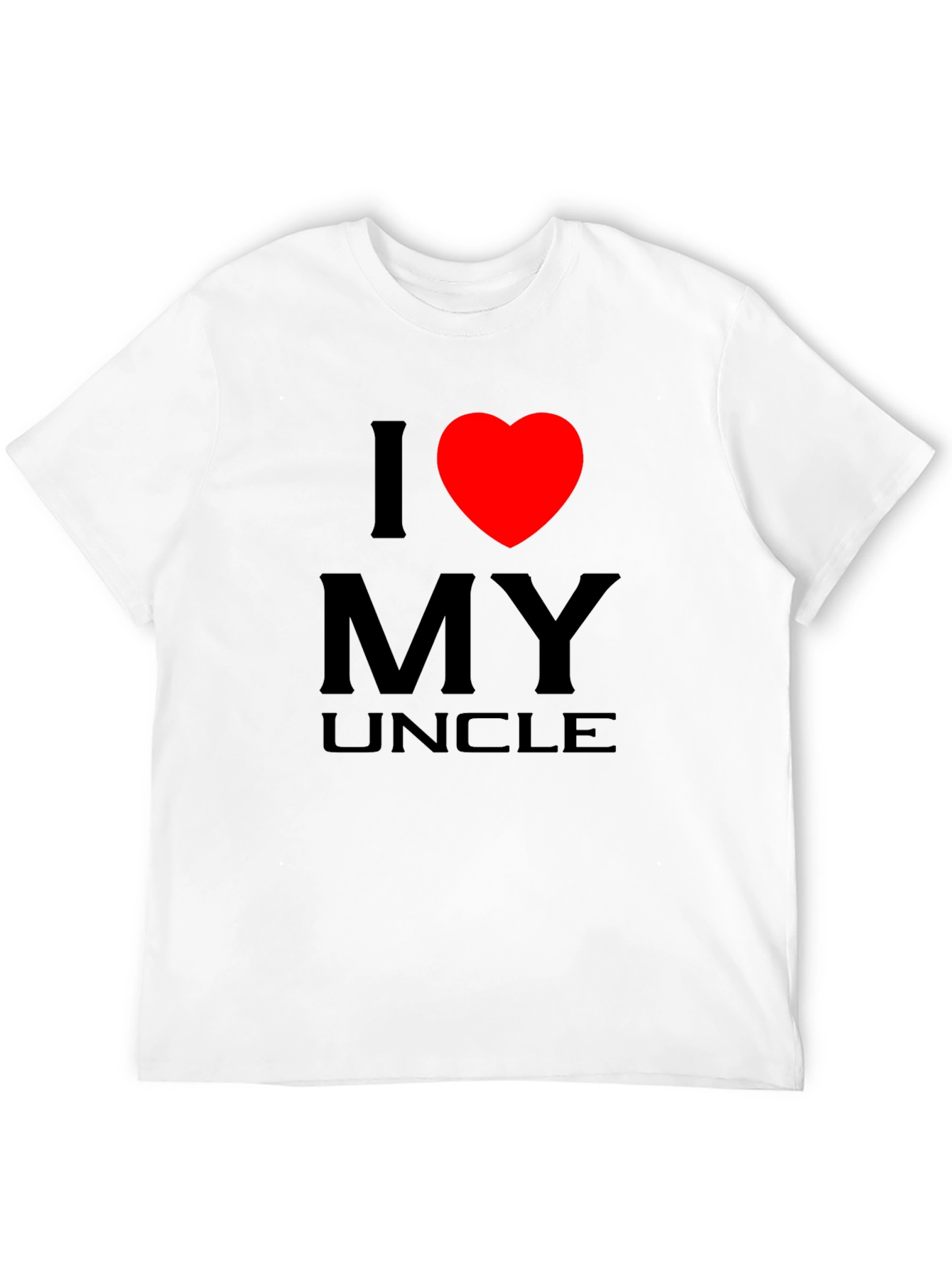 I Love My Uncle T-Shirt - Black Cotton Tee