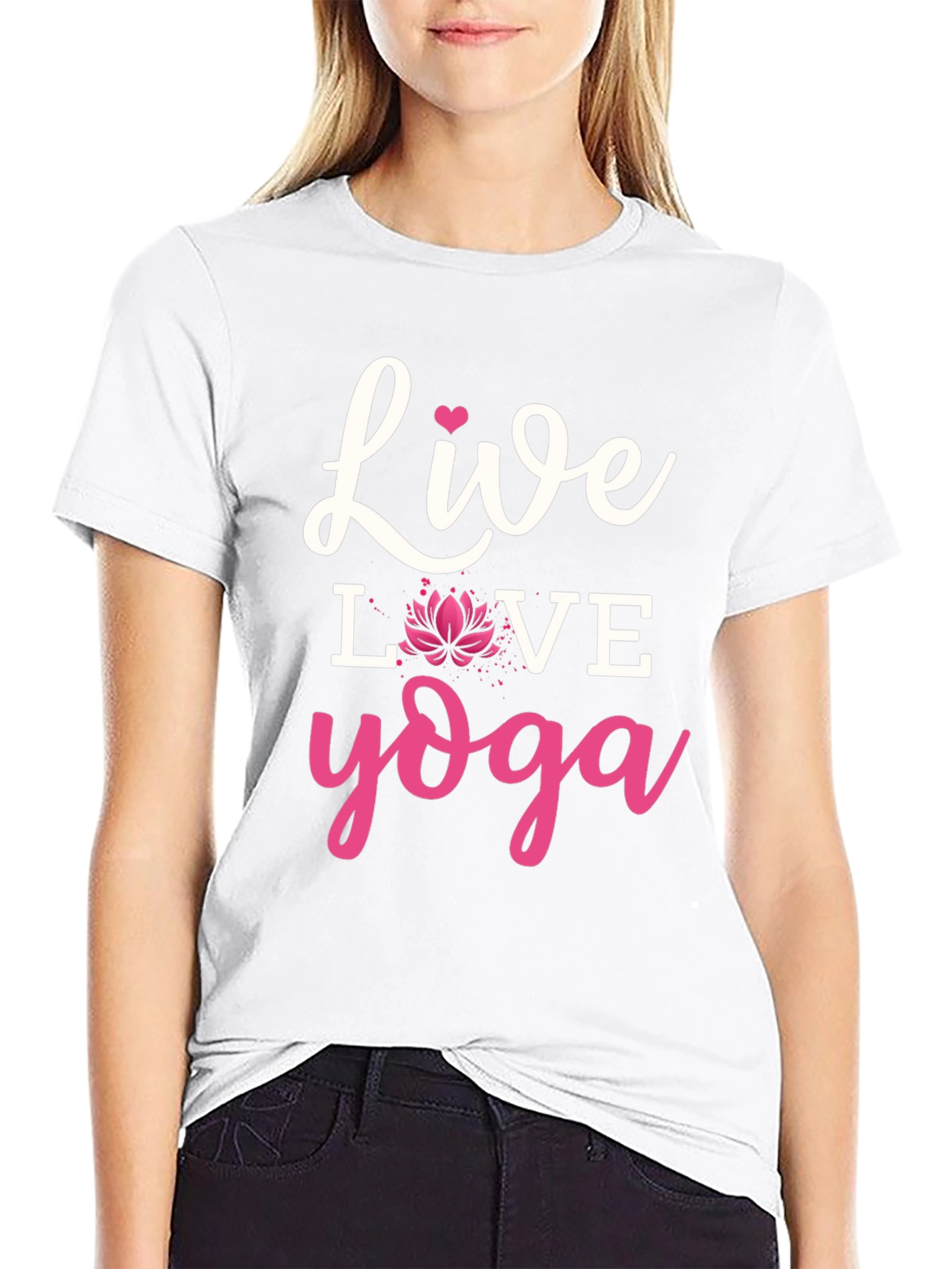 Live Love Yoga Graphic Tee - Black