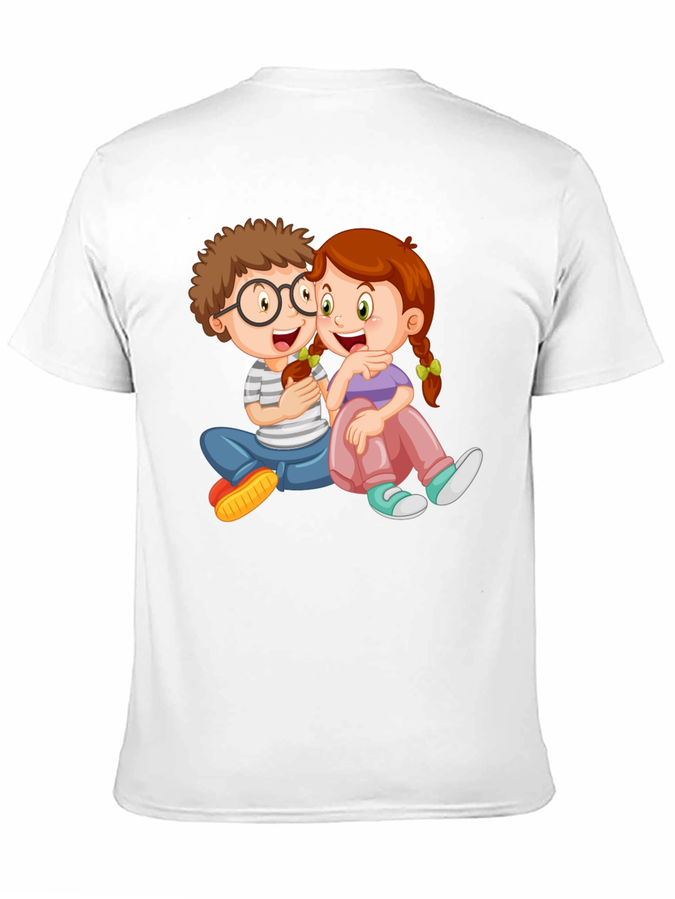 Cartoon Kids Graphic Black Tee