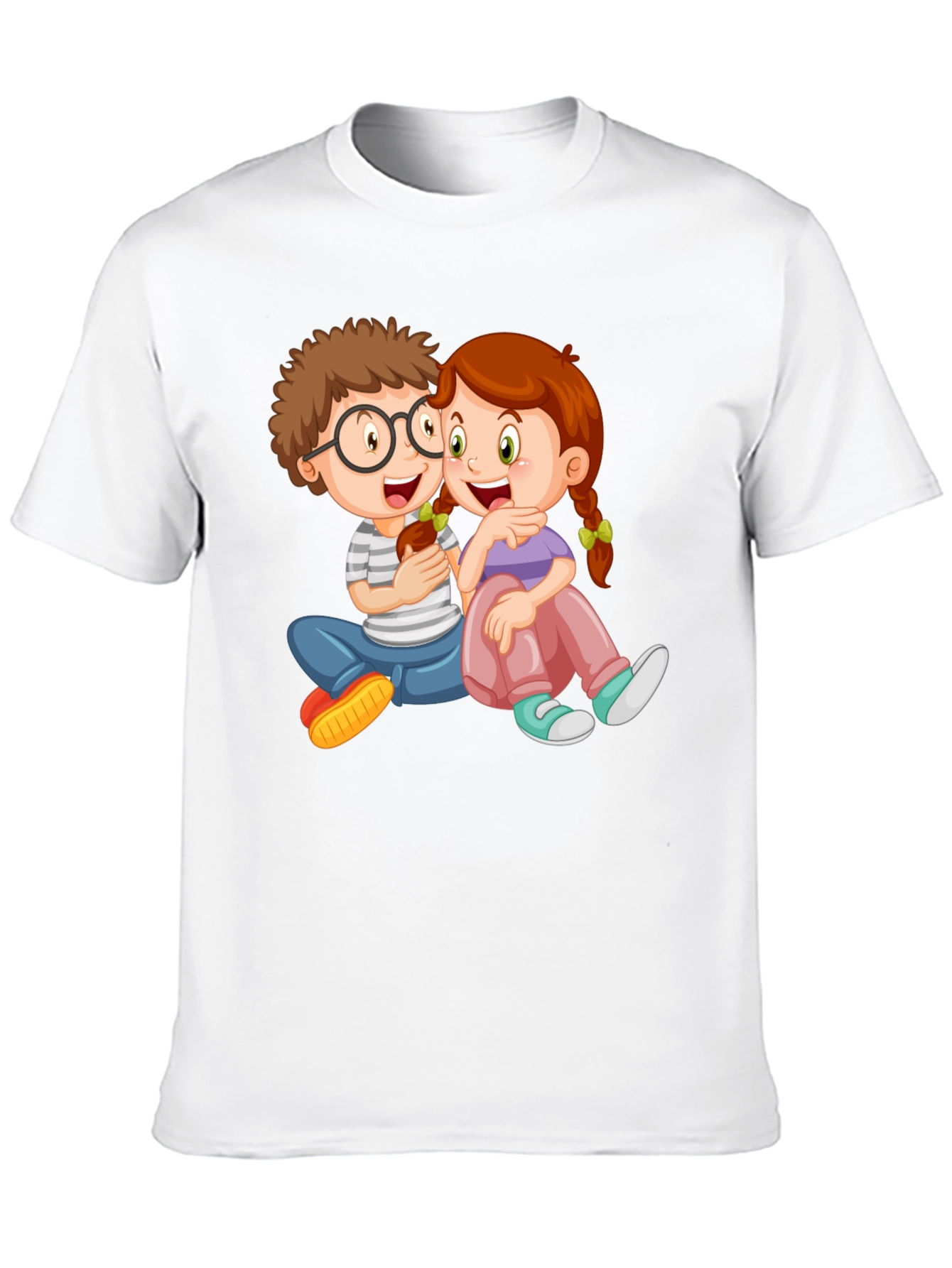 Cartoon Kids Graphic Black Tee