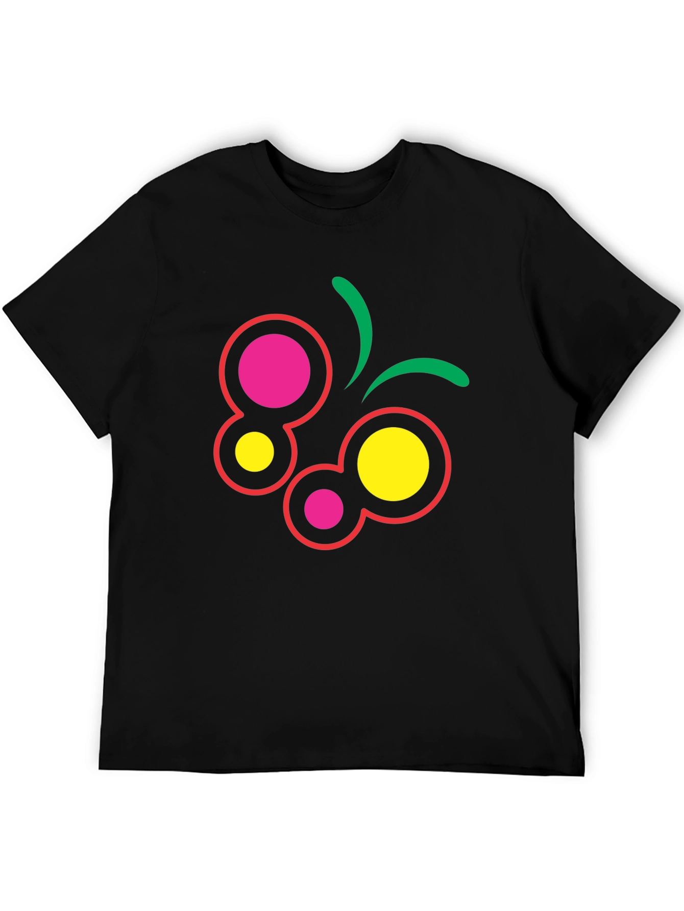 Abstract Butterfly Graphic Tee - Black Cotton Blend