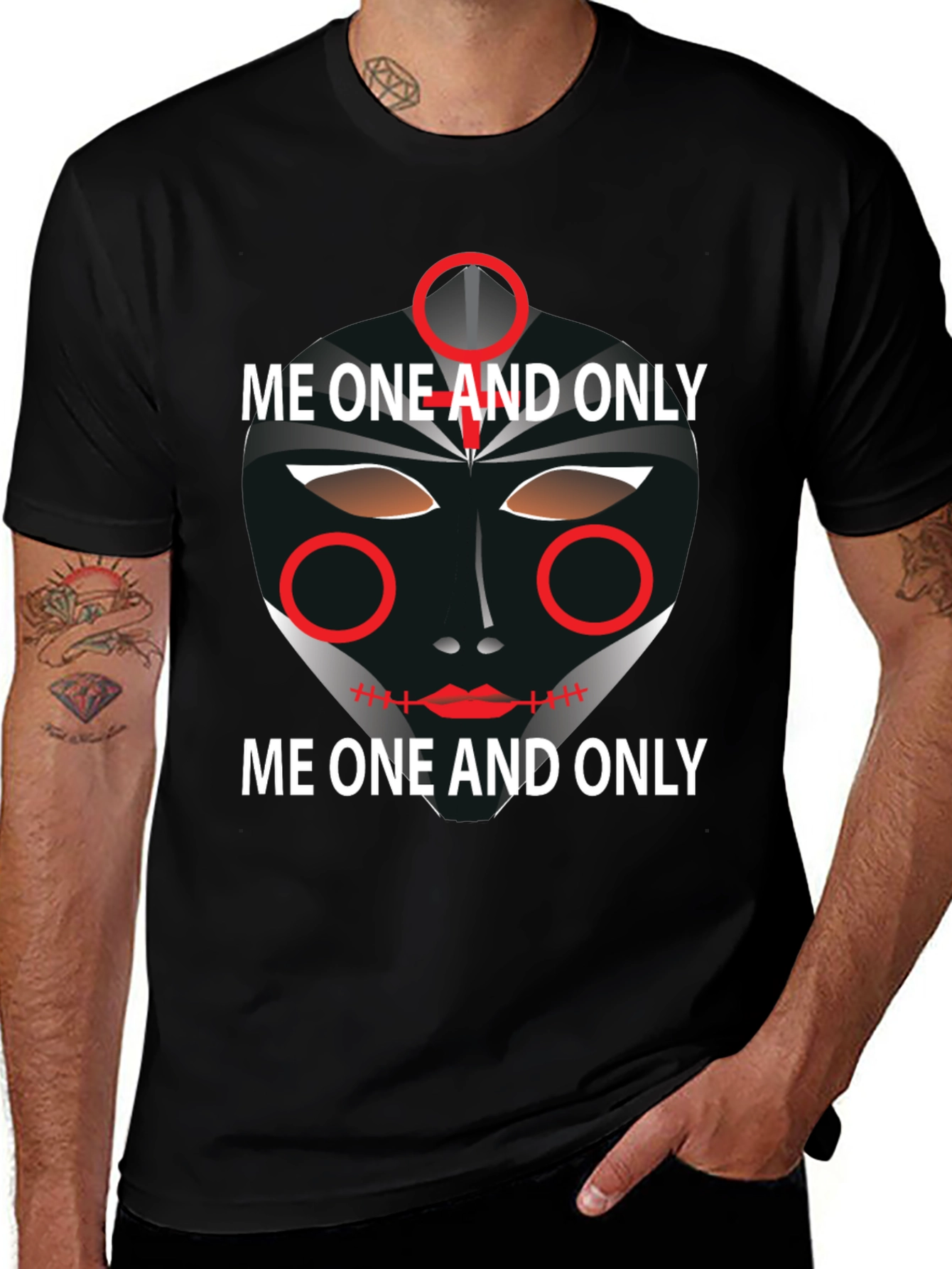 Unique Graphic Tee: Me One And Only Design