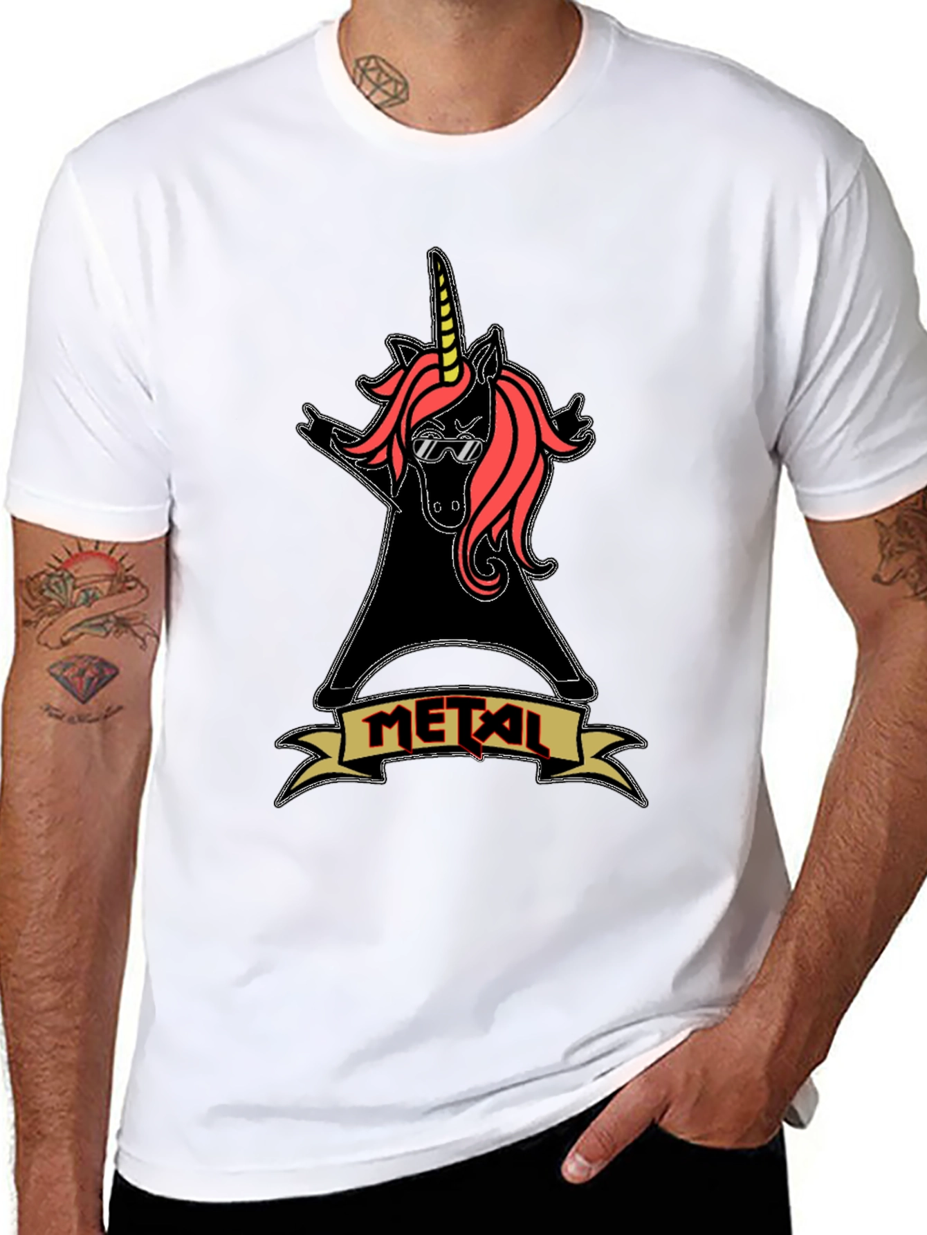 Metal Unicorn T-Shirt Rock Music