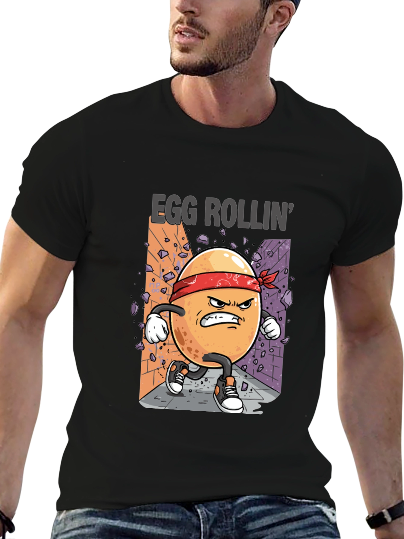 Egg Rollin Funny Graphic T-Shirt