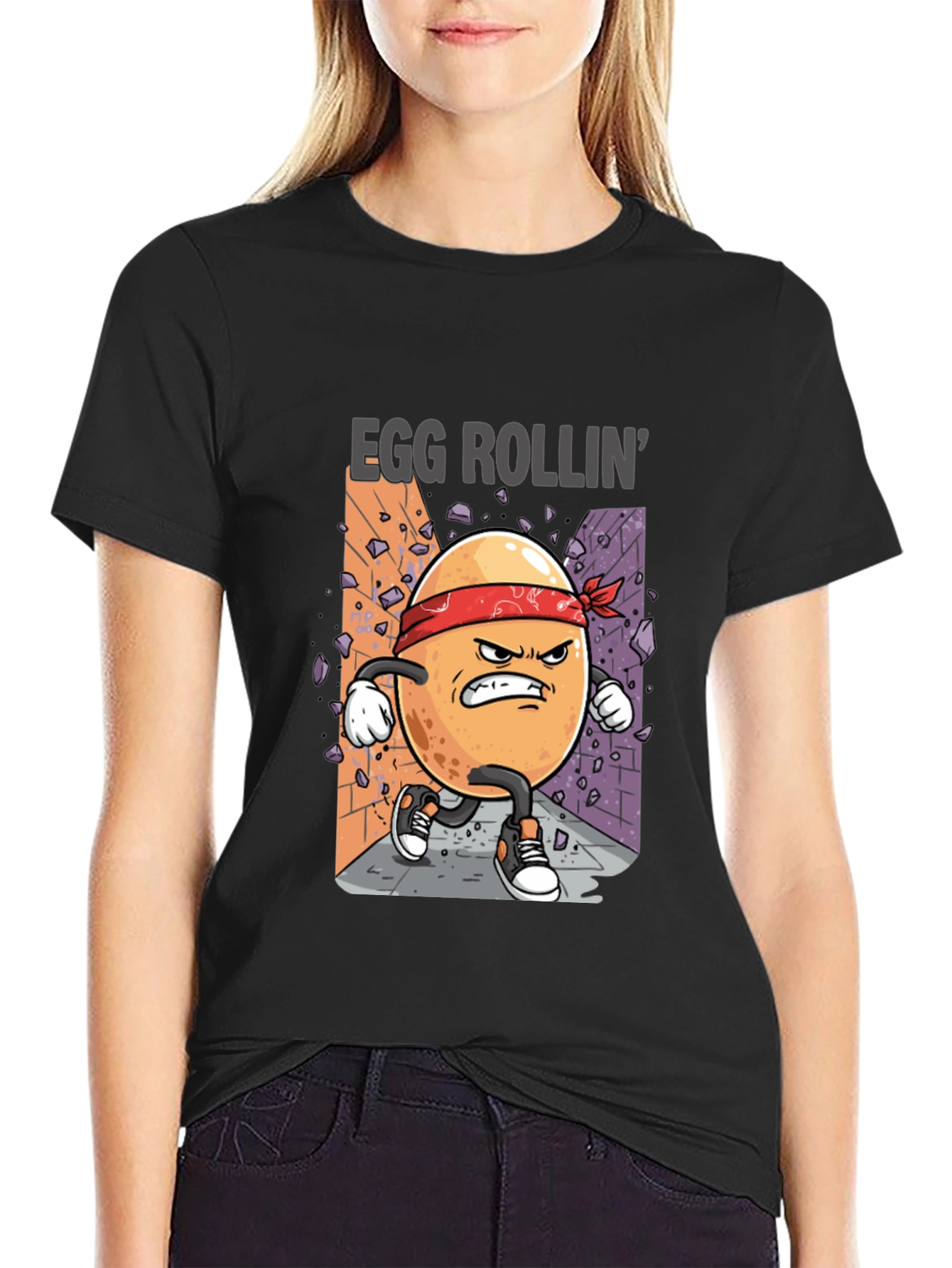 Egg Rollin Funny Graphic T-Shirt