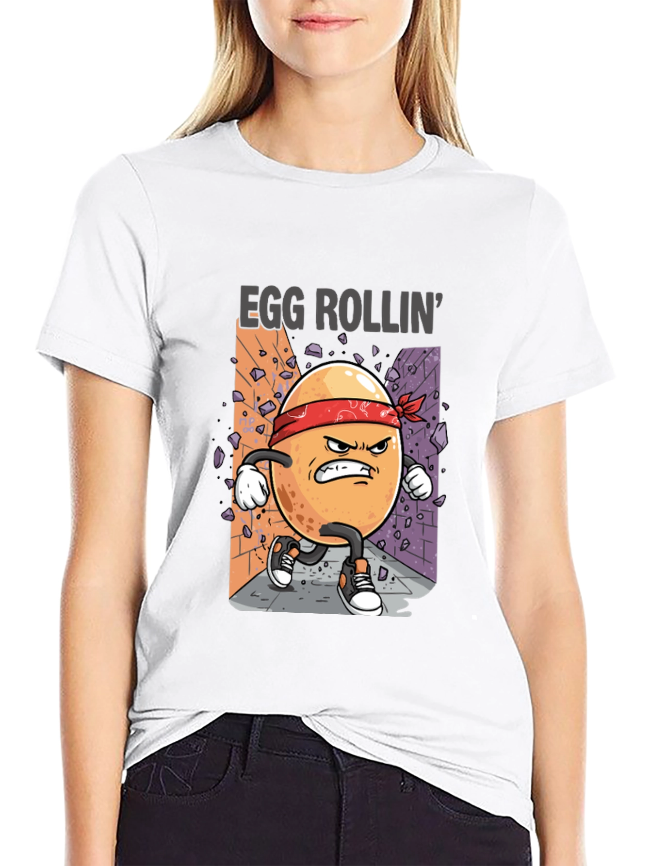 Egg Rollin Funny Graphic T-Shirt