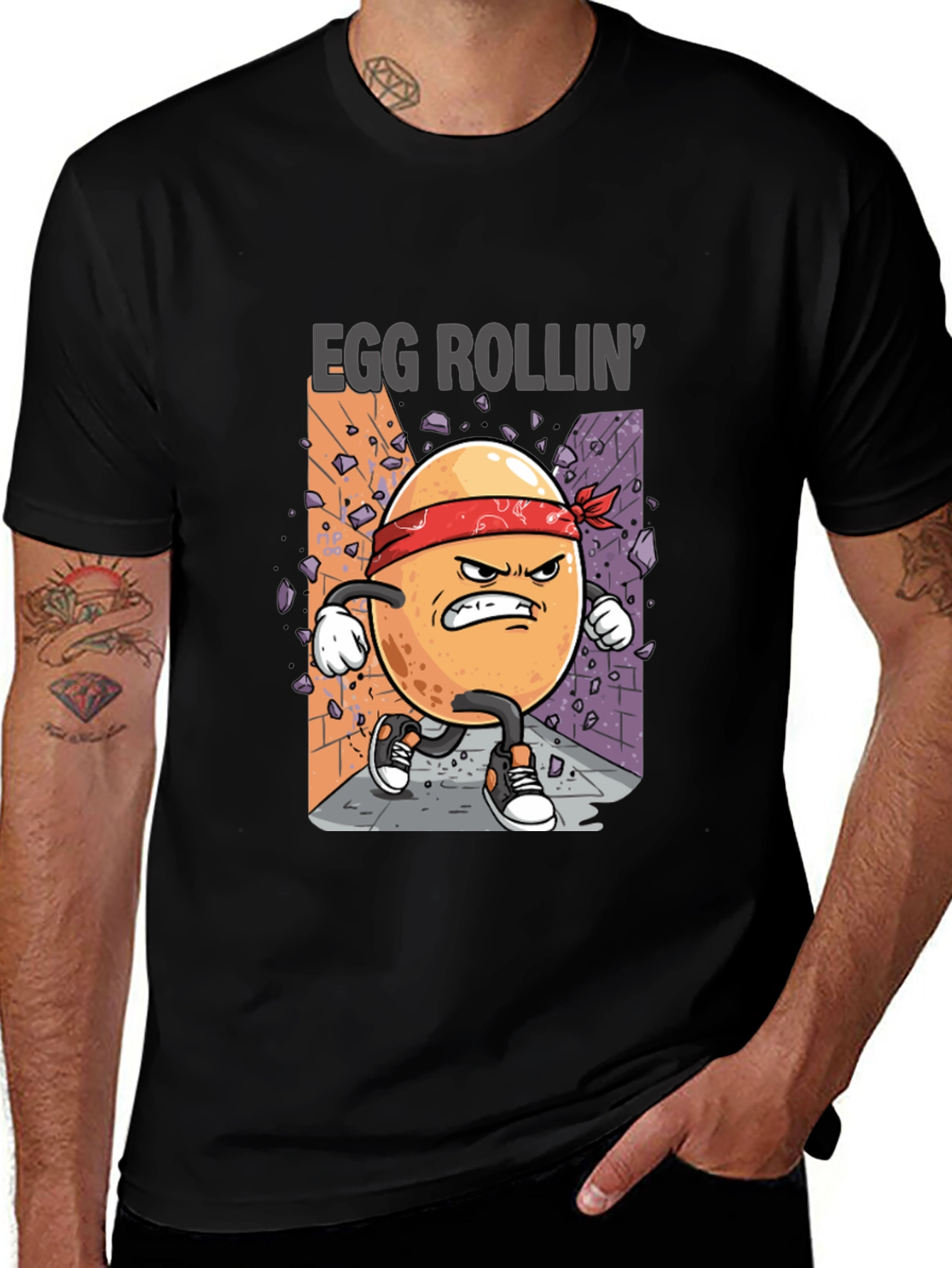 Egg Rollin Funny Graphic T-Shirt