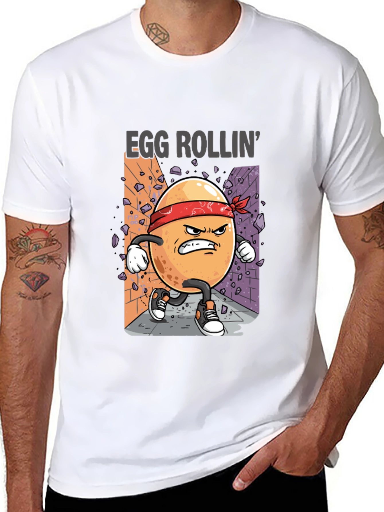 Egg Rollin Funny Graphic T-Shirt