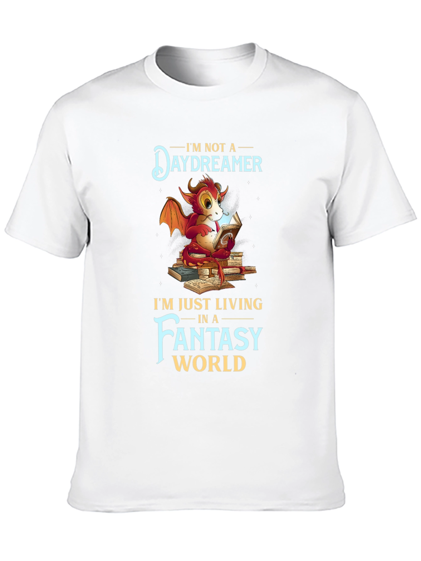 Fantasy Dragon Reader Graphic T-Shirt