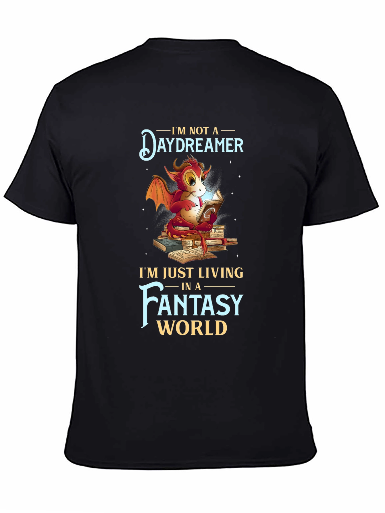 Fantasy Dragon Reader Graphic T-Shirt