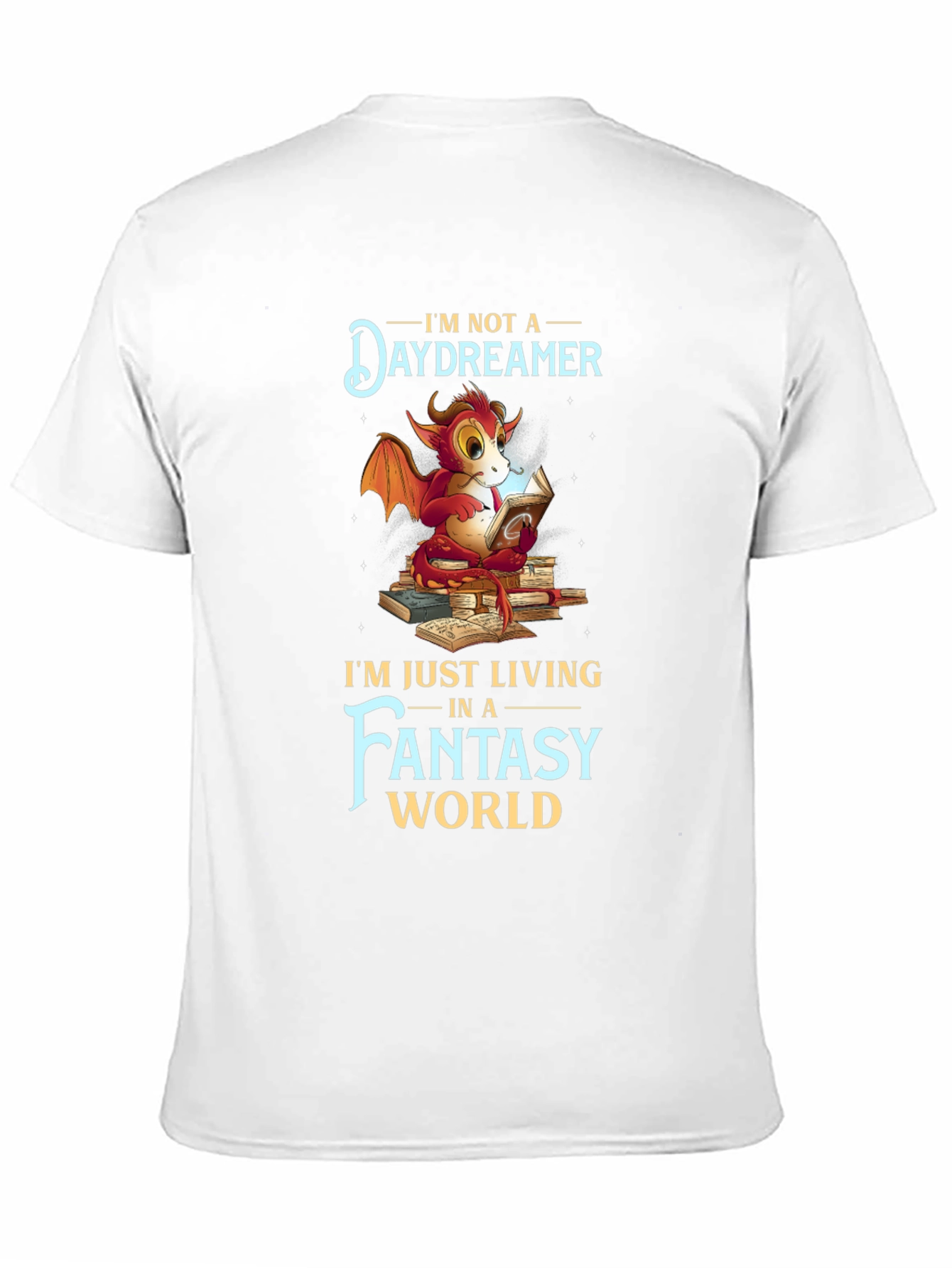 Fantasy Dragon Reader Graphic T-Shirt
