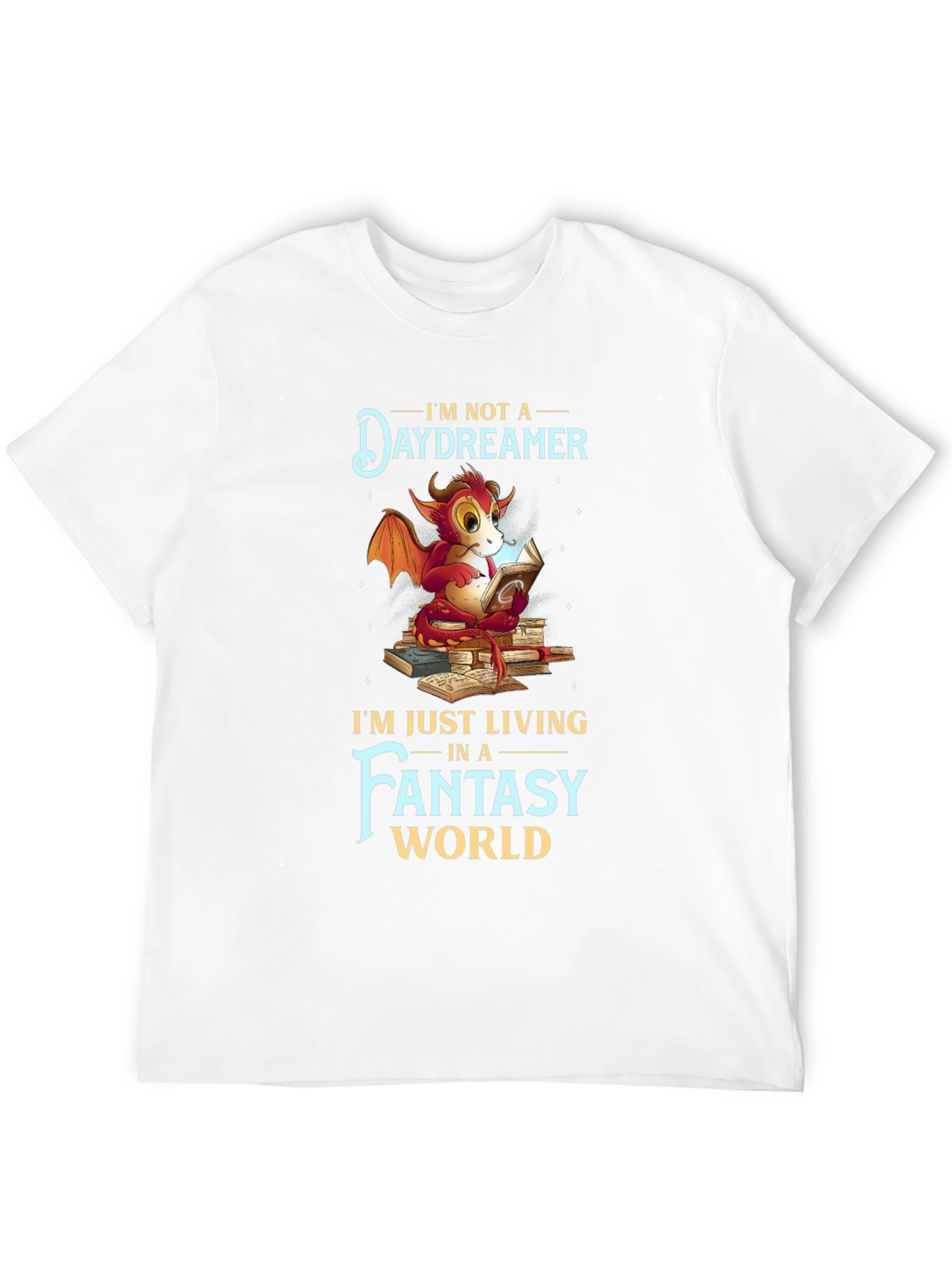 Fantasy Dragon Reader Graphic T-Shirt