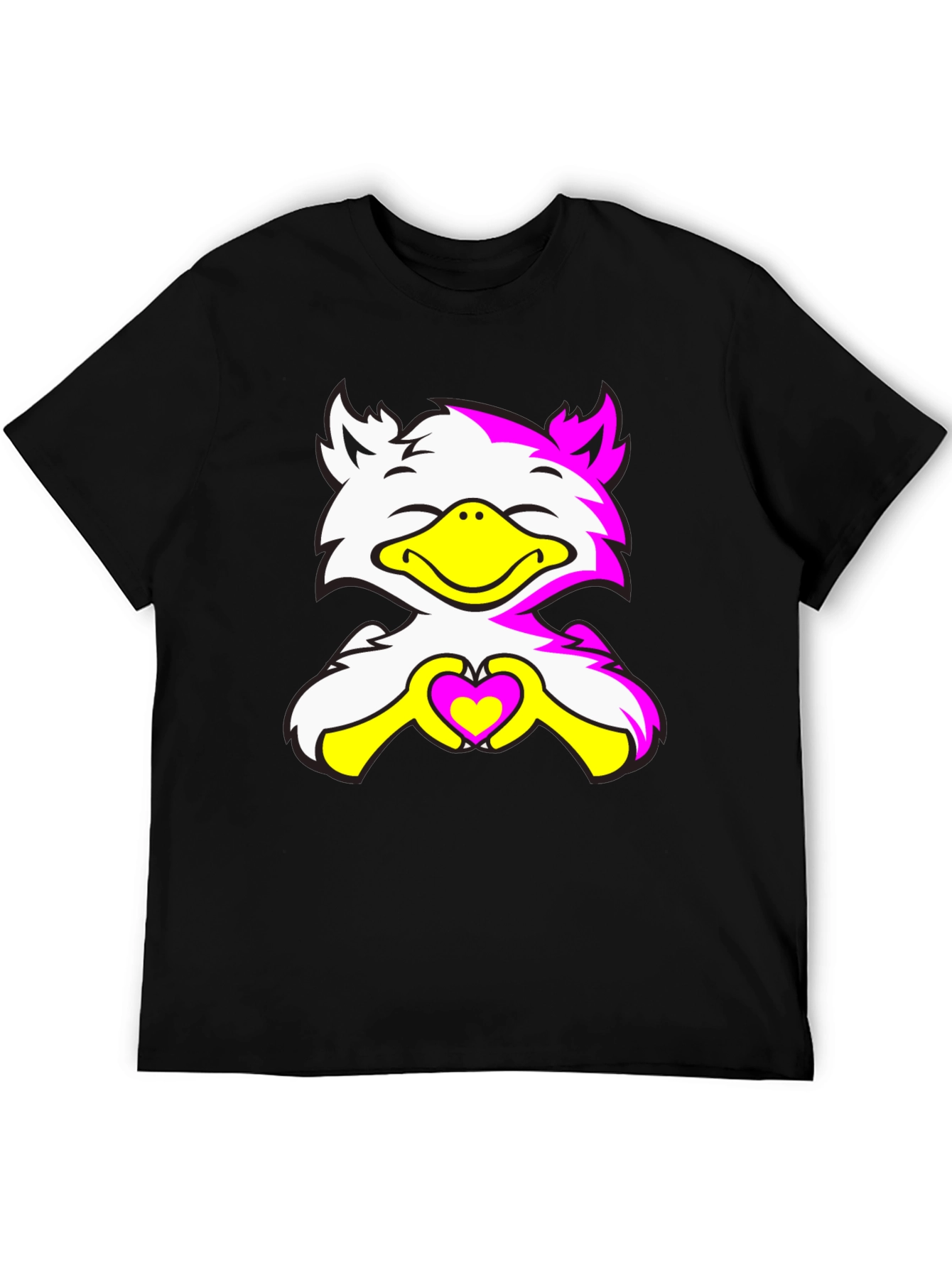 Cute Cartoon Bird with Heart Graphic Tee
