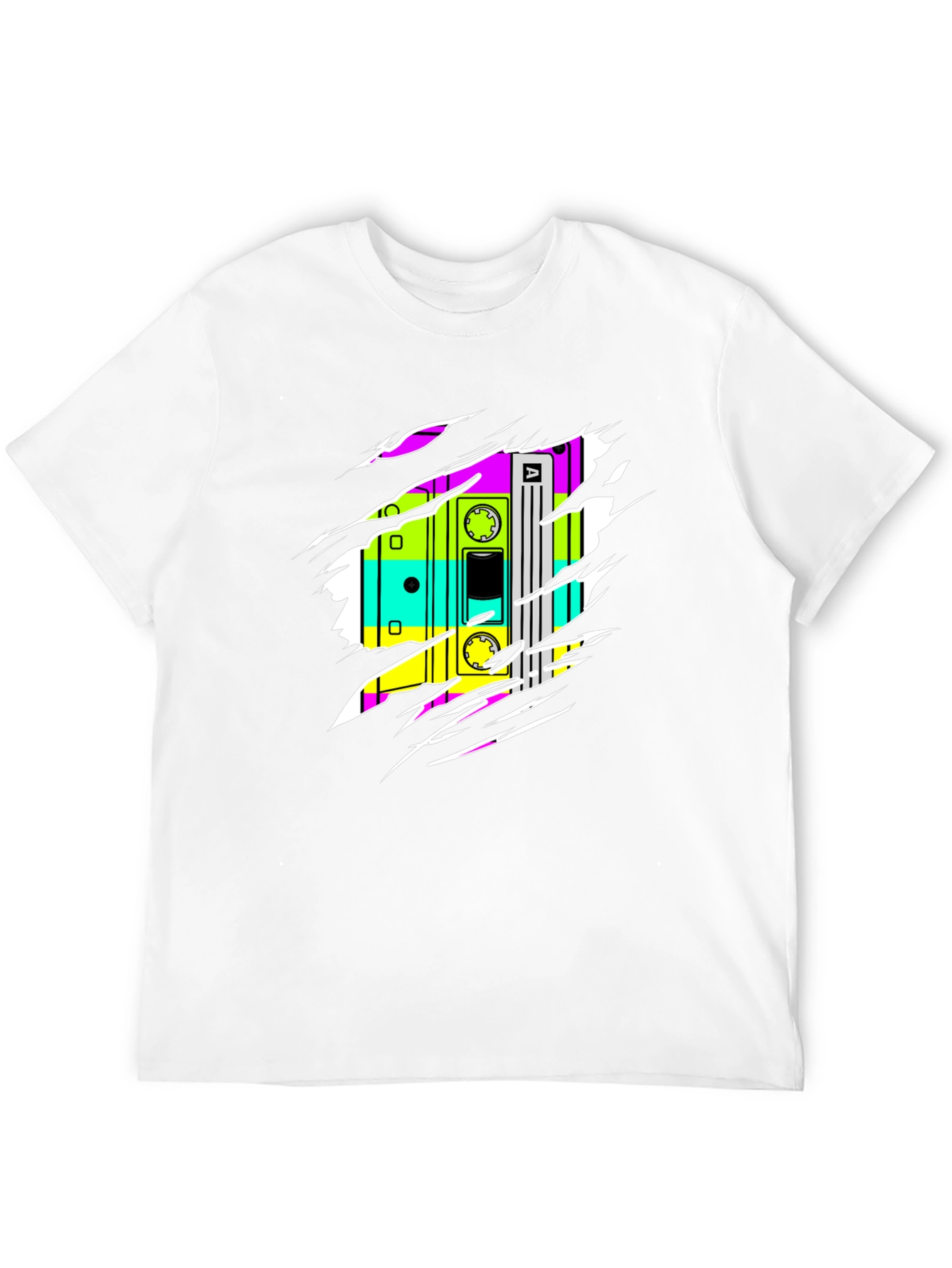 Retro Cassette Tape Graphic Tee - 80s Style
