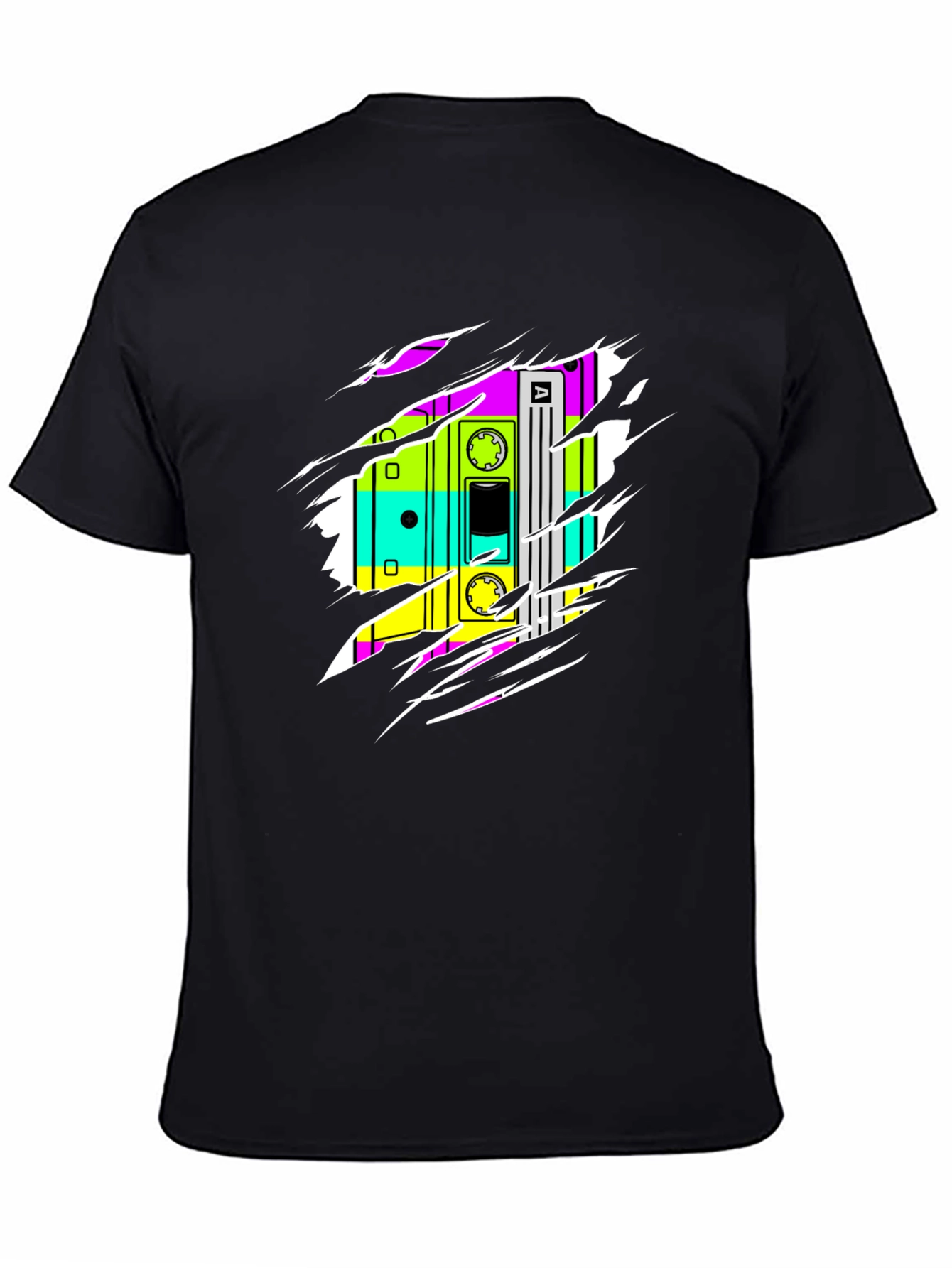 Retro Cassette Tape Graphic Tee - 80s Style